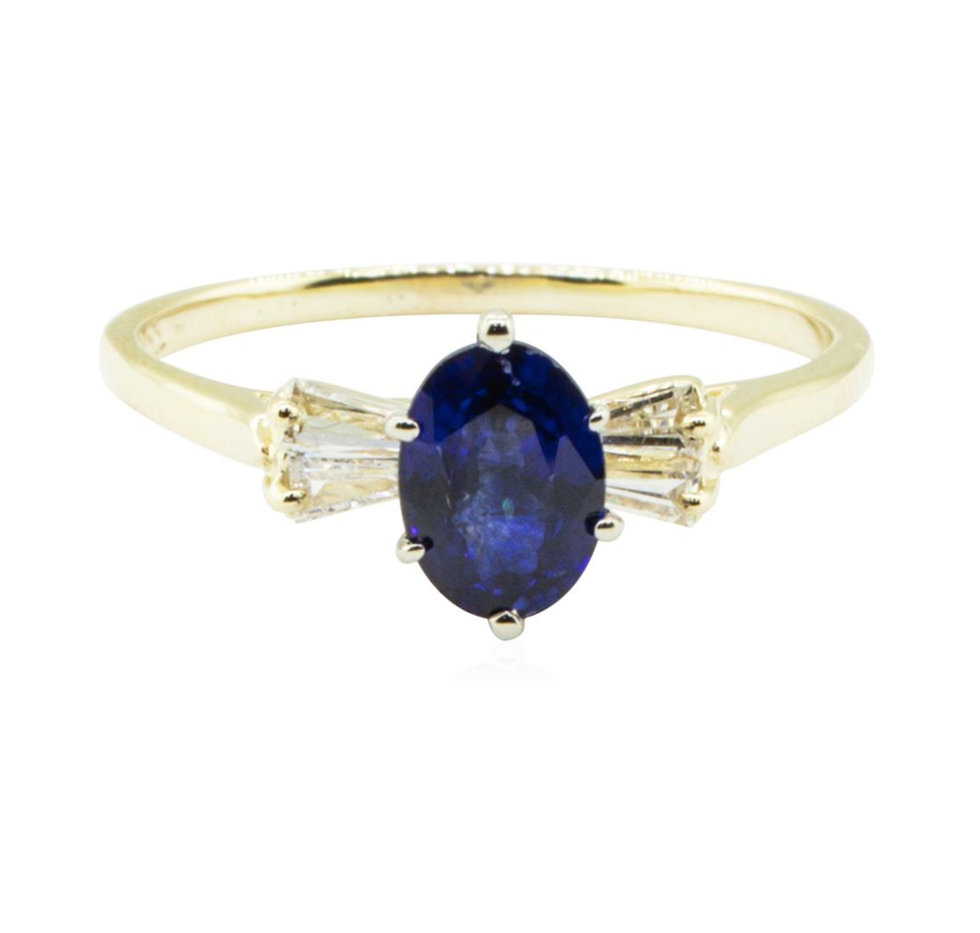 1.17ctw Blue Sapphire and Diamond Ring - 14KT Yellow Gold - Image 2 of 4