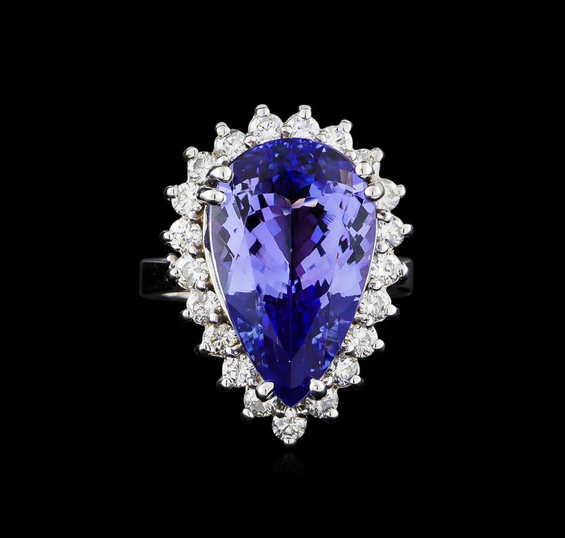 11.11 ctw Tanzanite and Diamond Ring - 14KT White Gold - Image 2 of 6