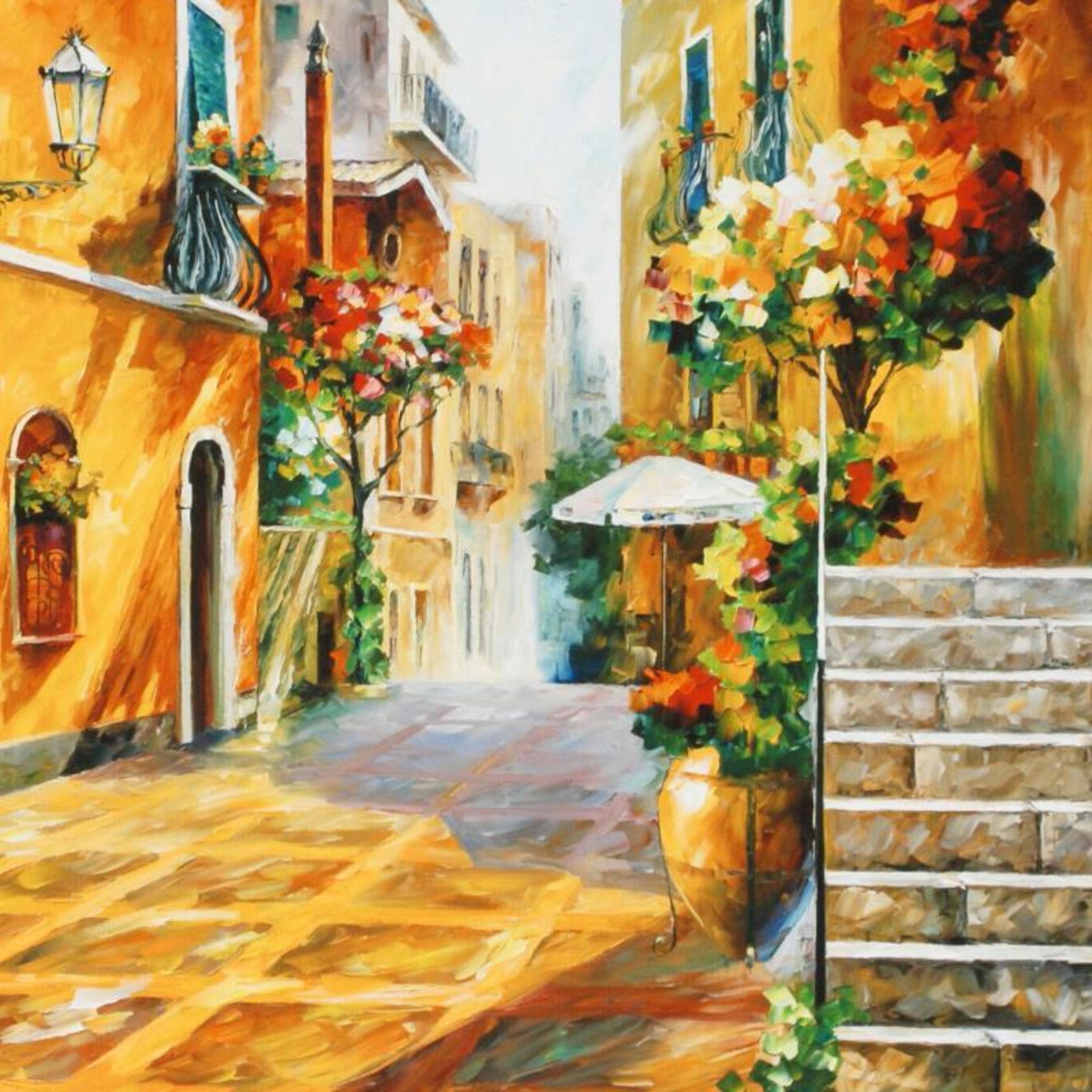 Leonid Afremov (1955-2019) "The Sun of Sicily" Limited Edition Giclee on Canvas, - Image 2 of 3