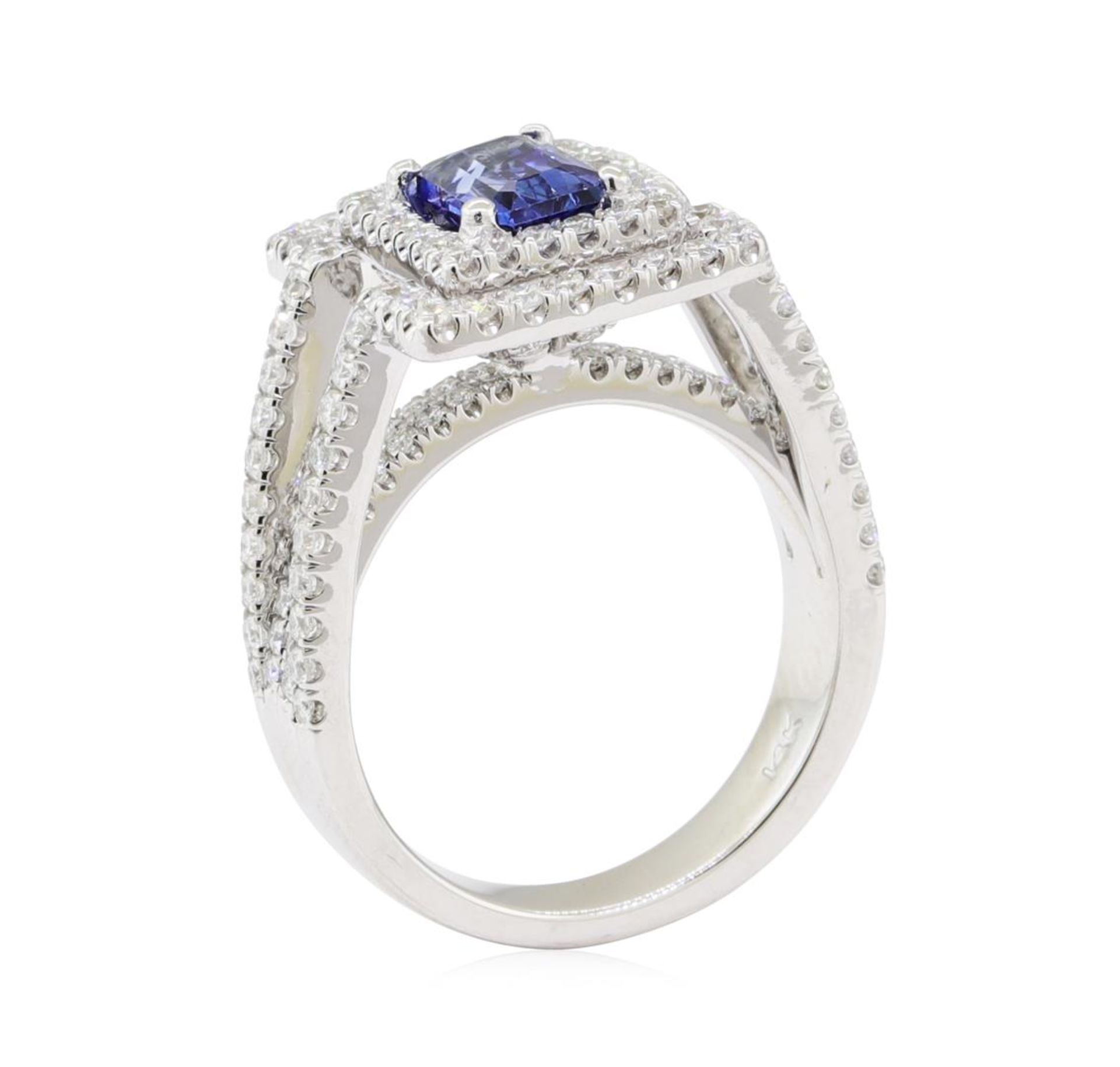 2.40 ctw Sapphire and Diamond Ring - 14KT White Gold - Image 4 of 5