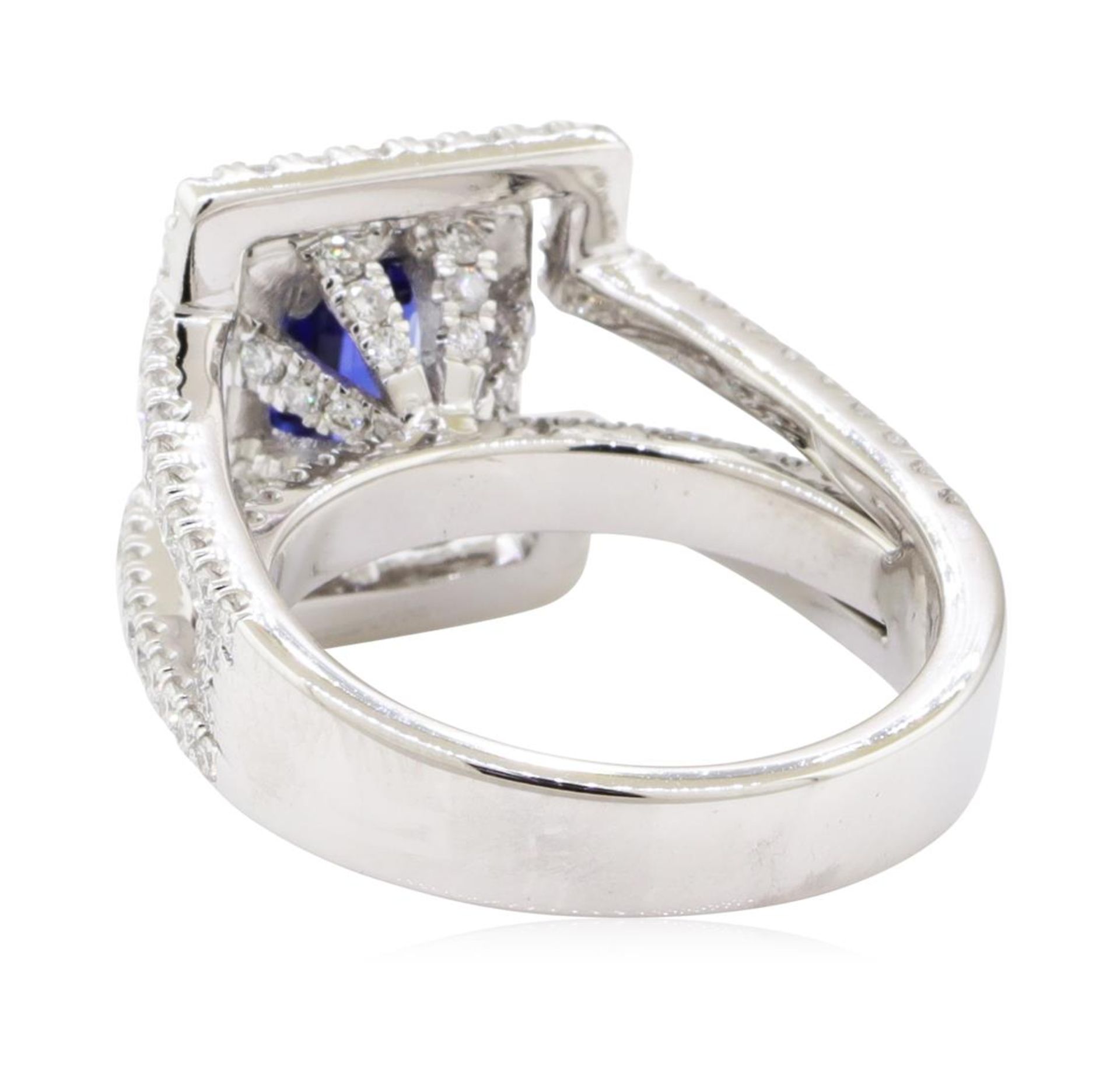 2.40 ctw Sapphire and Diamond Ring - 14KT White Gold - Image 3 of 5