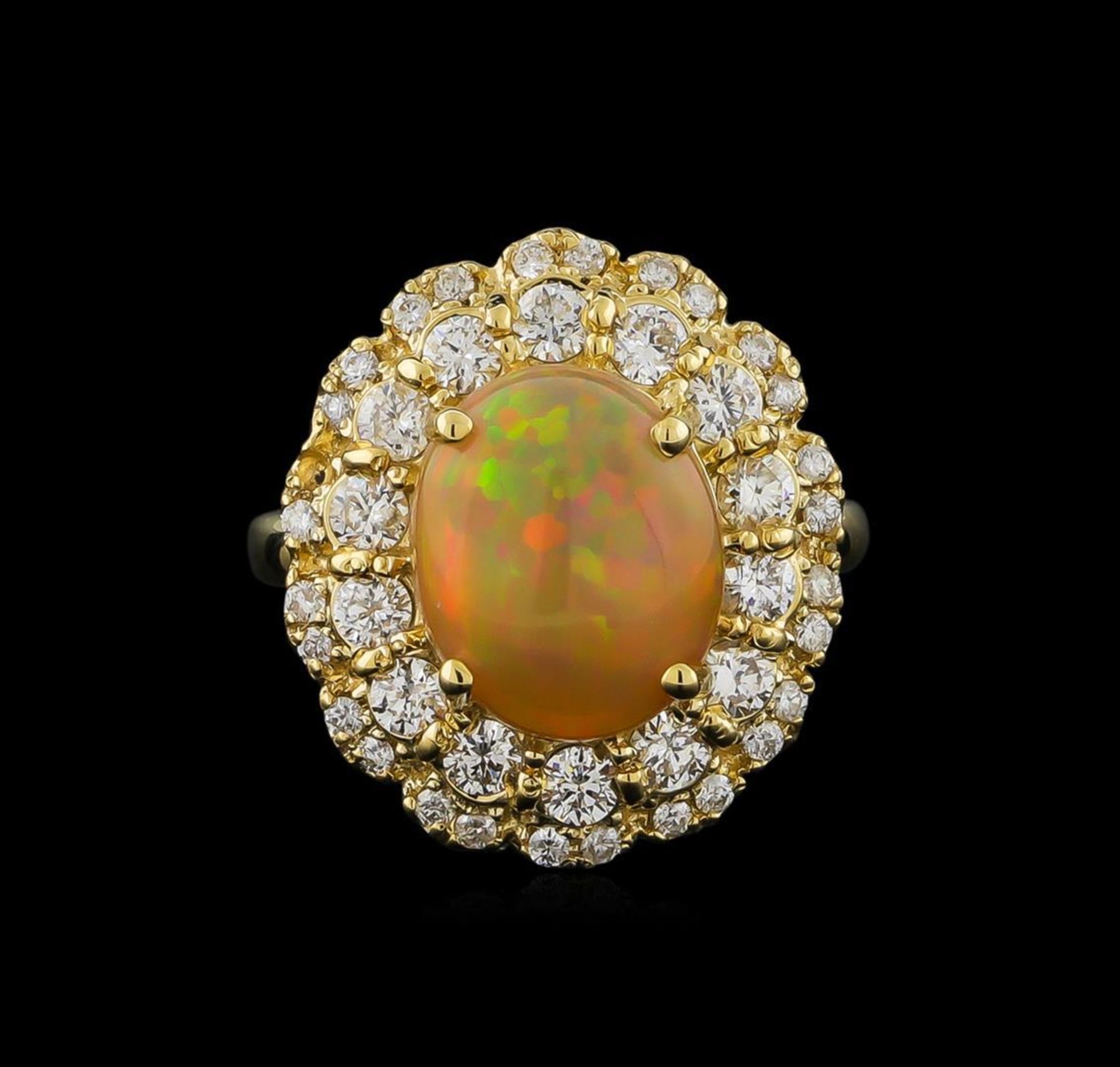 2.75 ctw Opal and Diamond Ring - 14KT Yellow Gold - Image 2 of 5