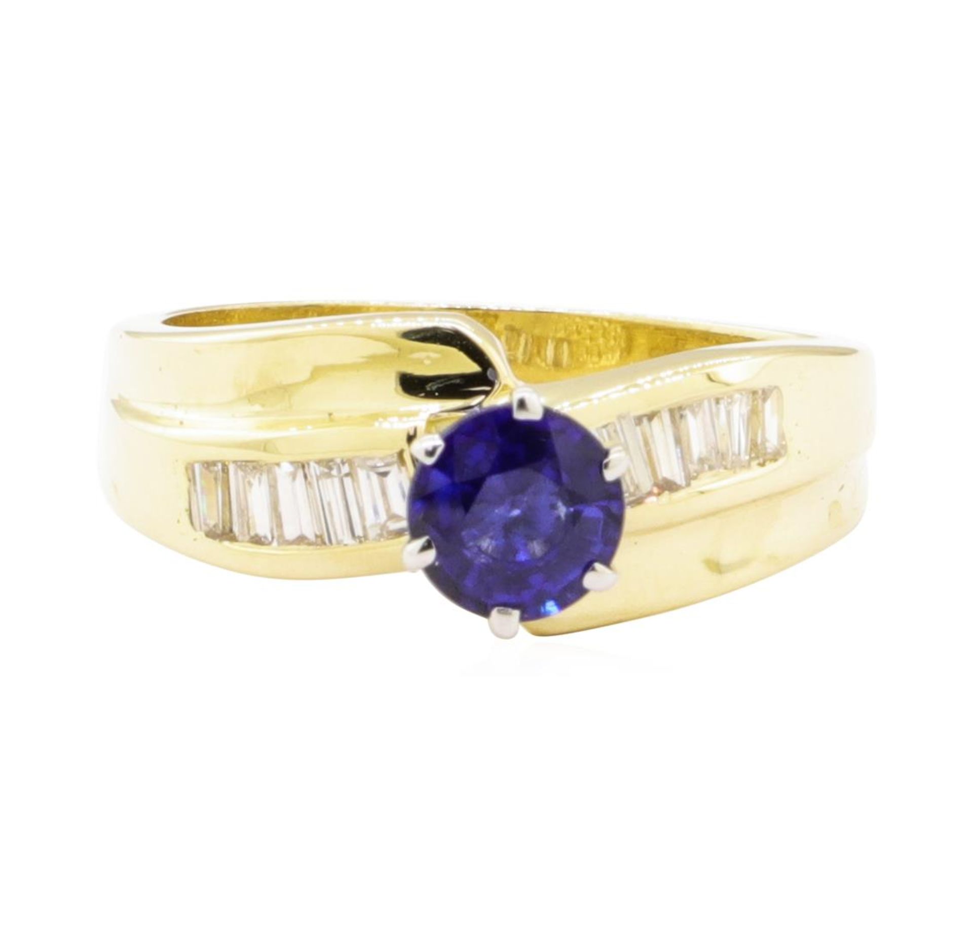 1.32ctw Blue Sapphire and Diamond Ring - 14KT Yellow Gold - Image 2 of 4