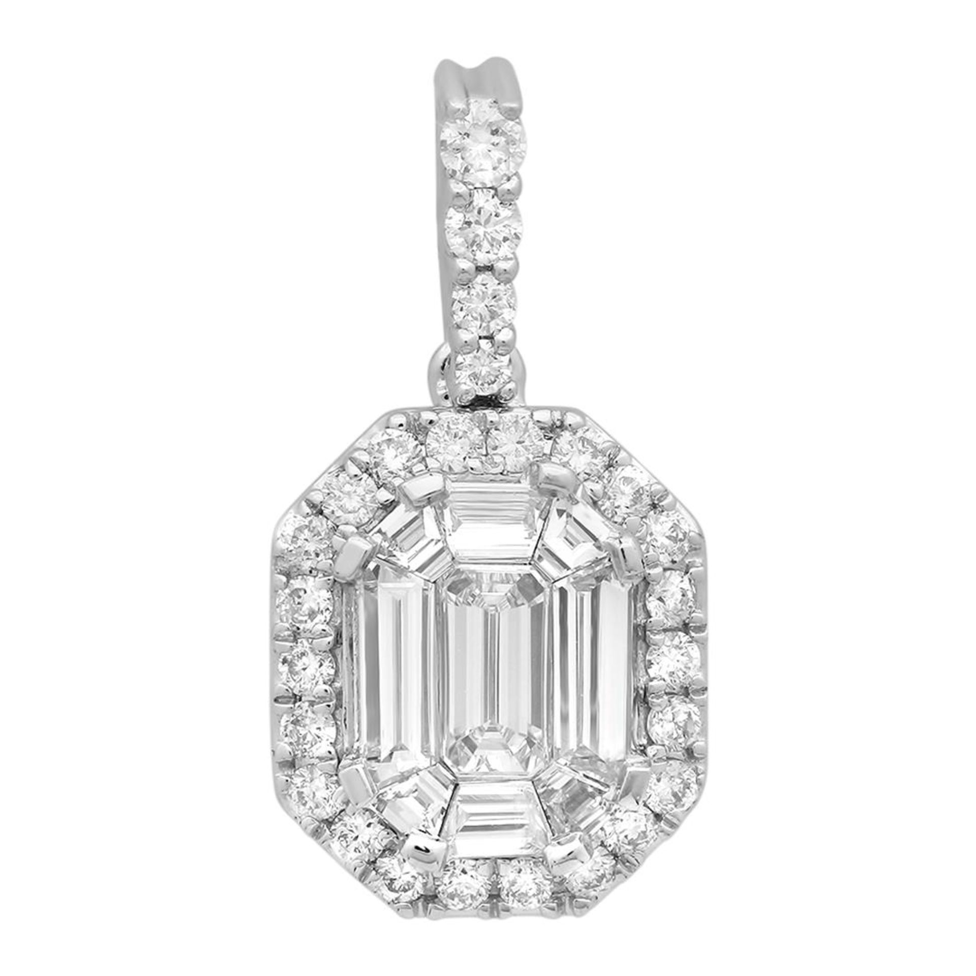 14k Gold 0.69CTW Diamond Pendant, (VS2-SI1/G-H)