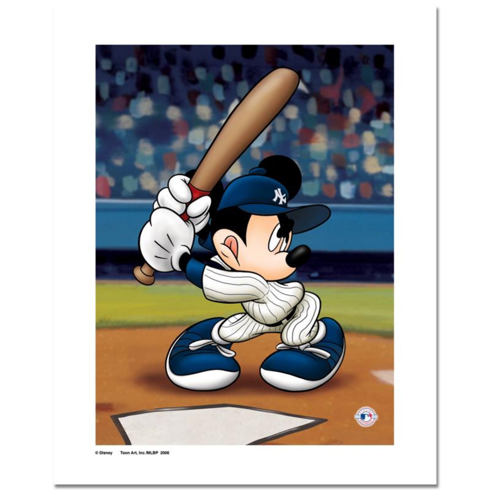 "Mickey at the Plate (Yankees)" Numbered Limited Edition Giclee licensed by Disn