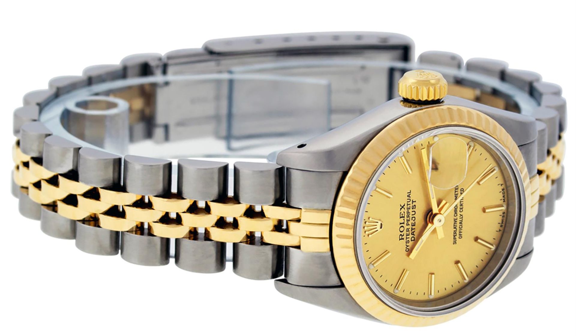 Rolex Ladies 2 Tone Champagne Index Datejust Wristwatch - Image 8 of 8