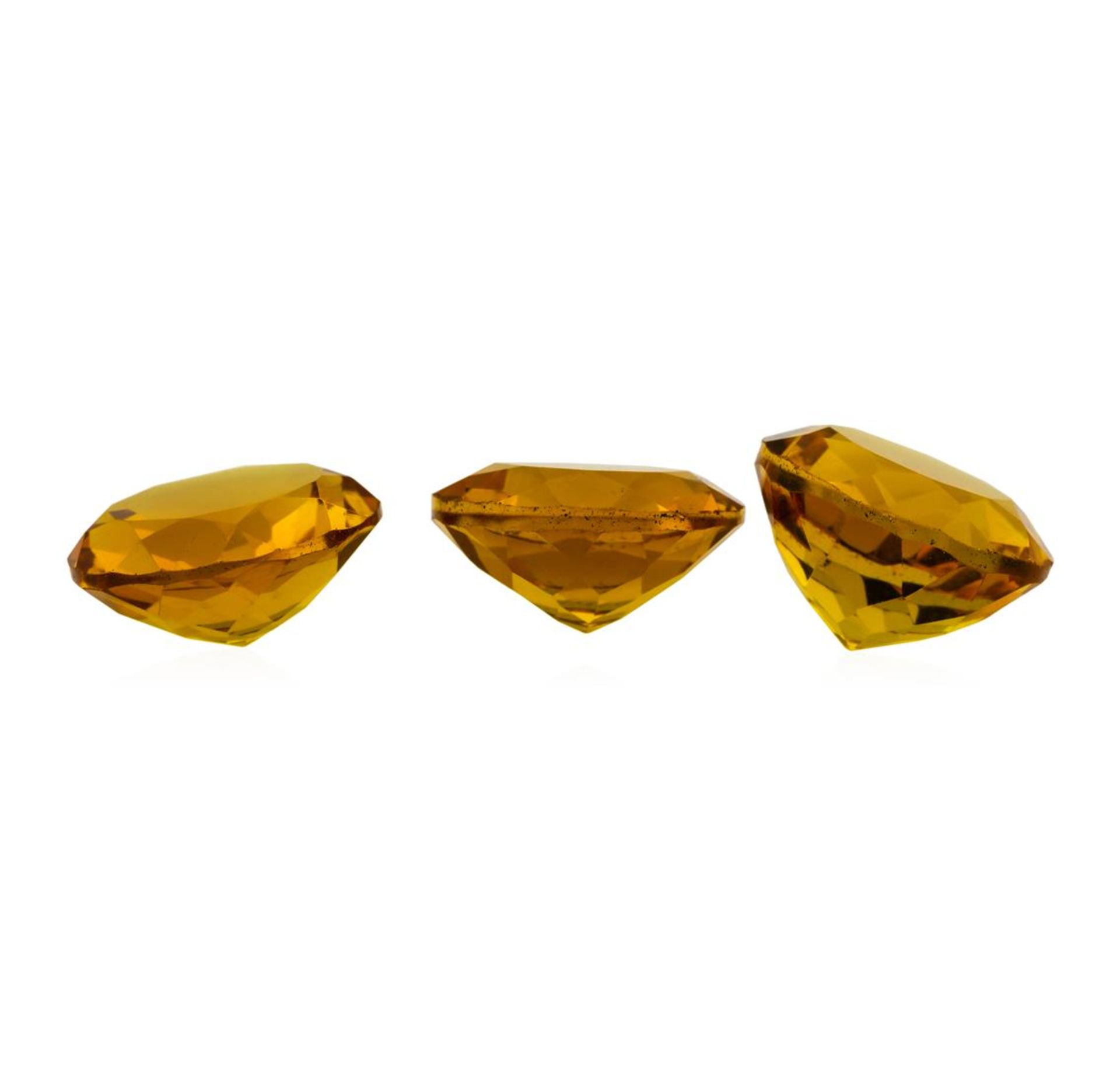 15.85ctw.Natural Round Cut Citrine Quartz Parcel of Three - Image 2 of 3