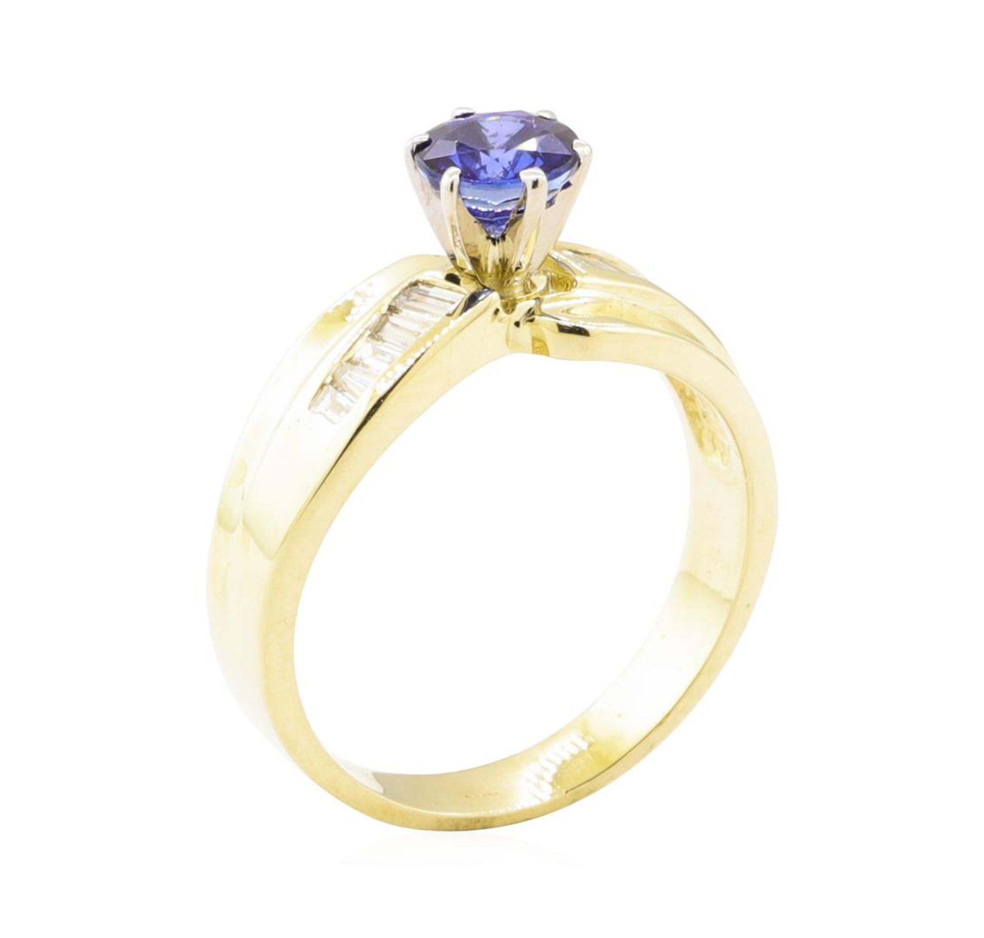 1.32ctw Blue Sapphire and Diamond Ring - 14KT Yellow Gold - Image 4 of 4