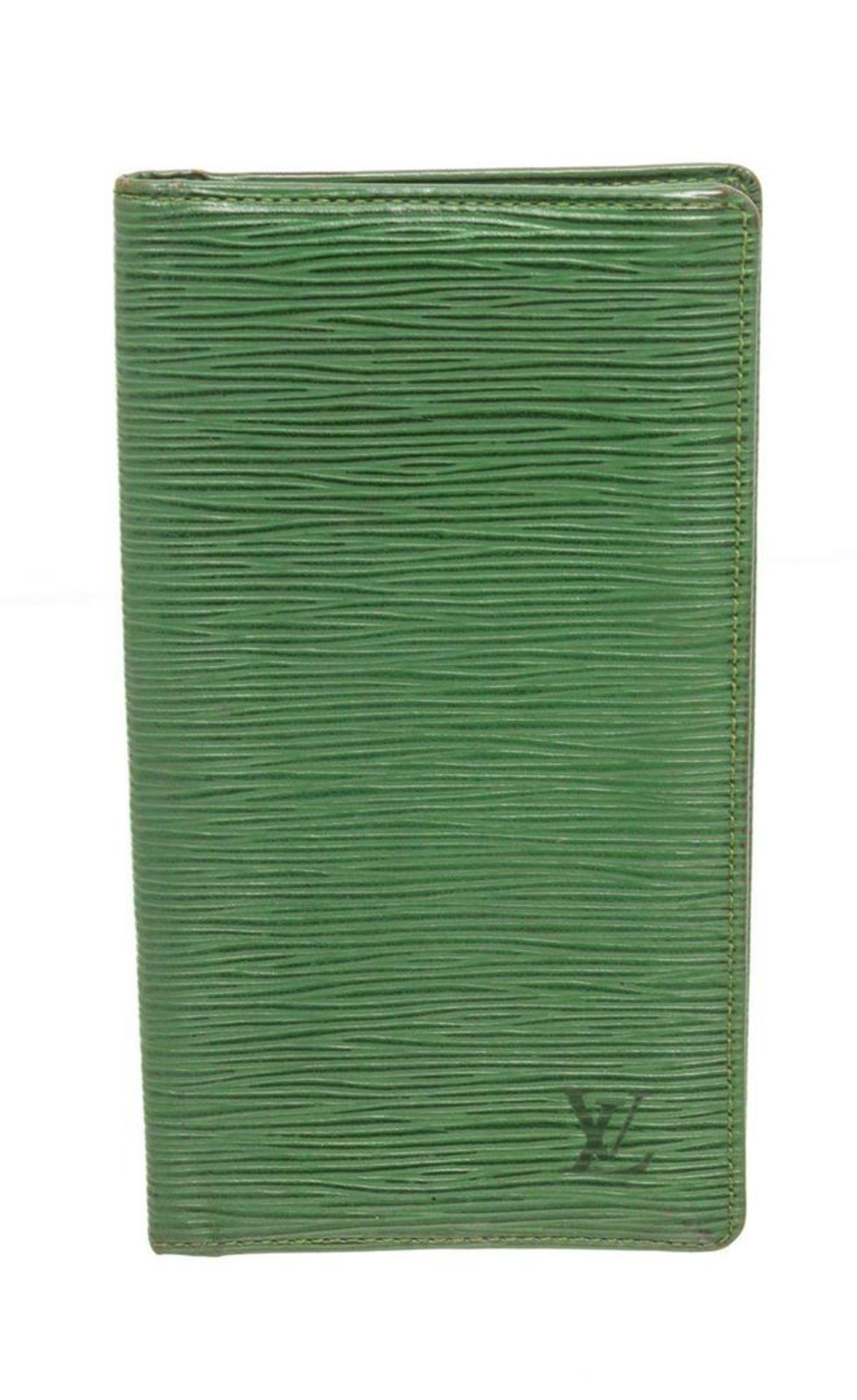 Louis Vuitton Green Epi Leather Long Card Wallet