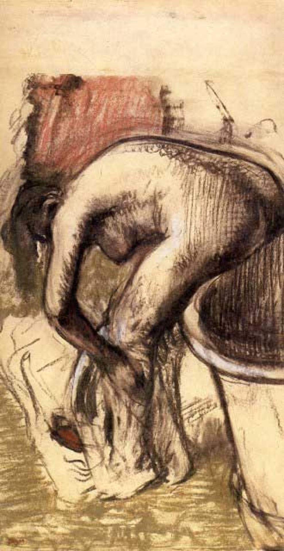 Edgar Degas - Female On The Tub Edge, Her Legs Drying #1