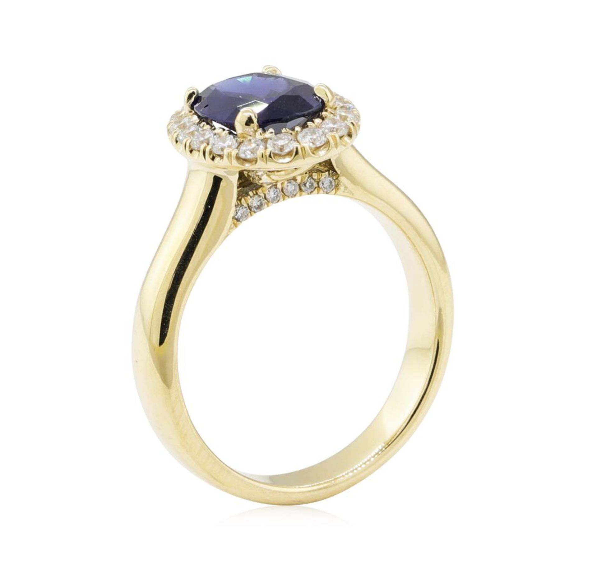 1.48 ctw Sapphire and Diamond Ring - 14KT Yellow Gold - Image 4 of 5