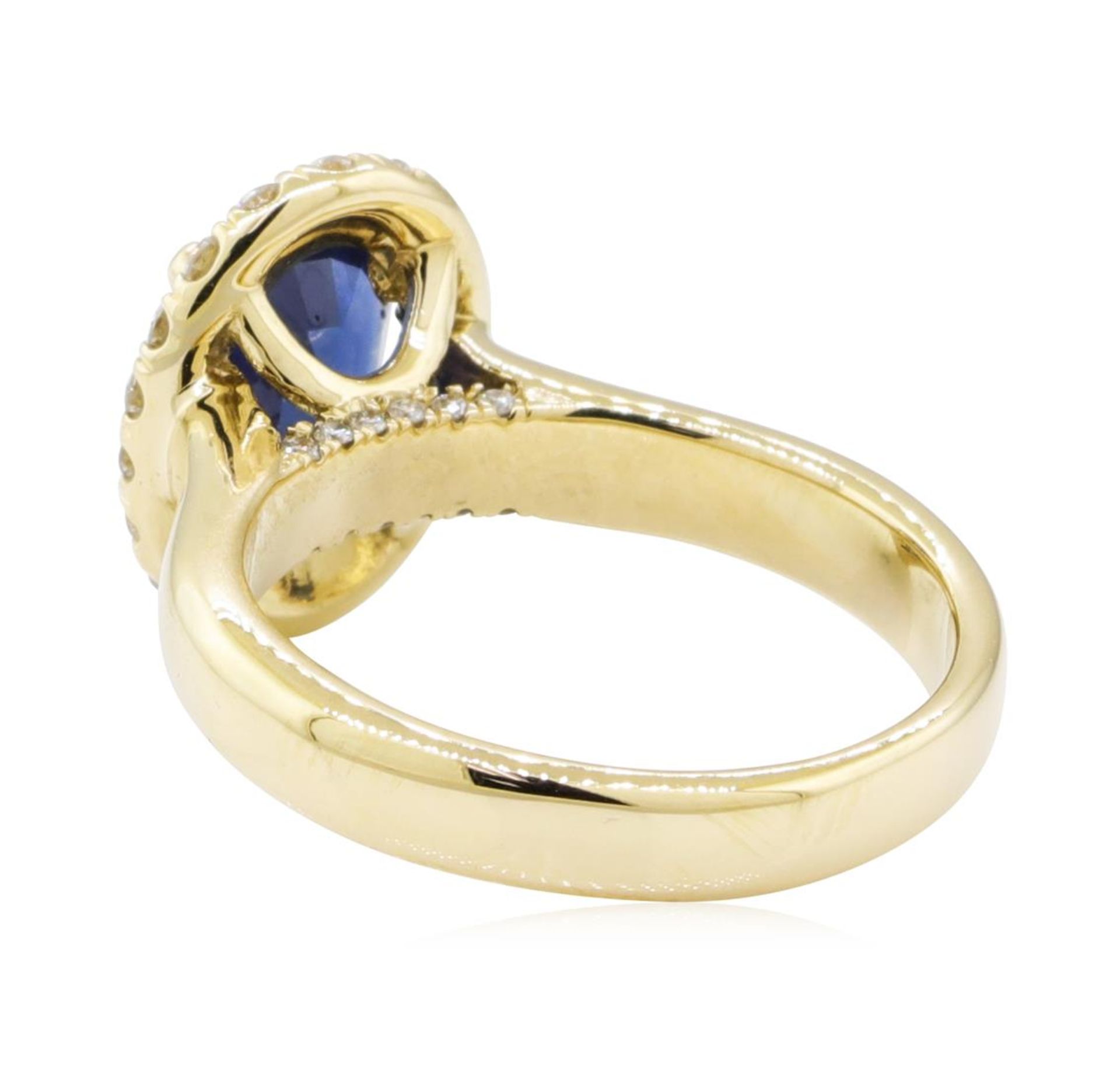 1.48 ctw Sapphire and Diamond Ring - 14KT Yellow Gold - Image 3 of 5