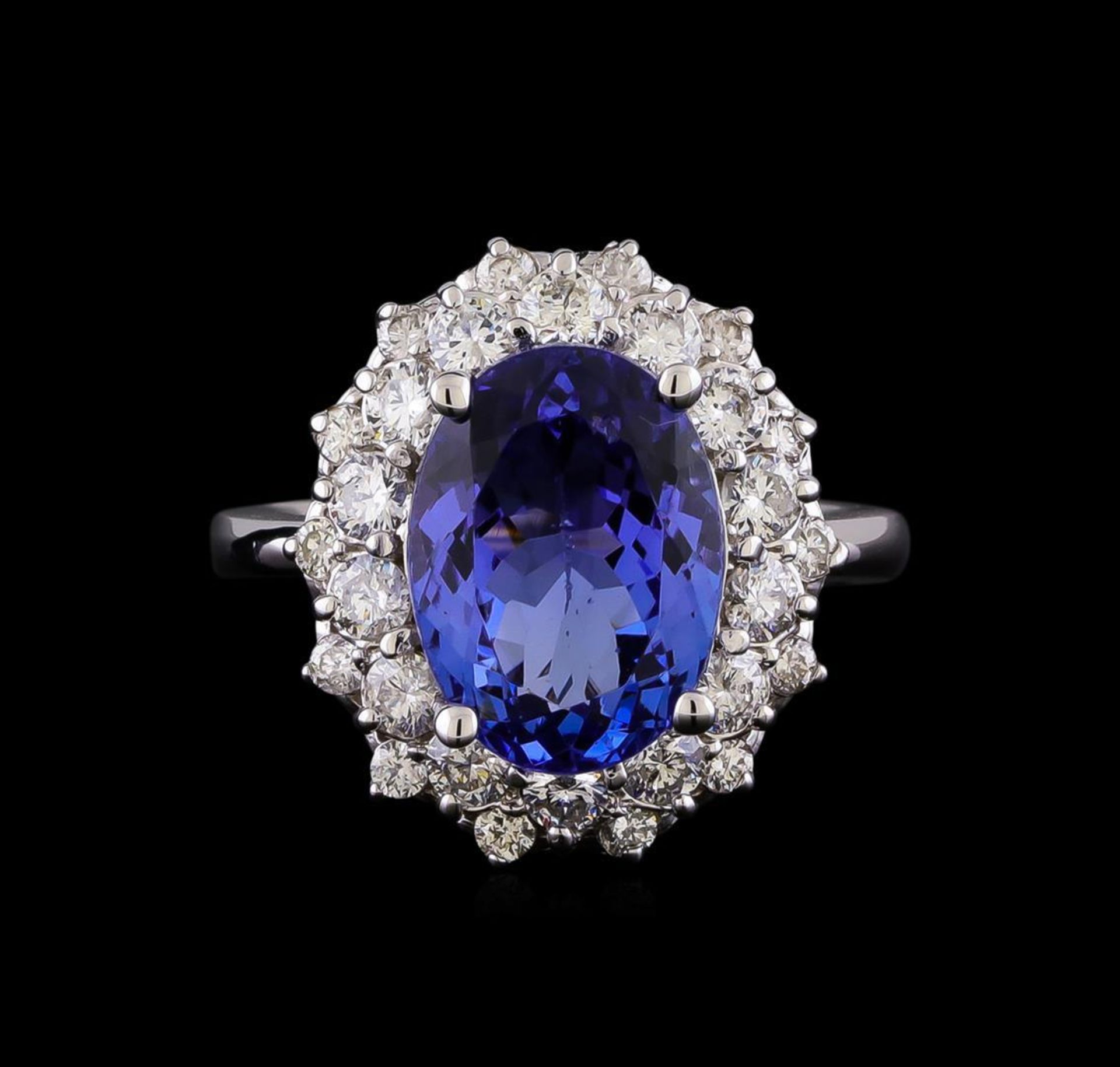 5.53 ctw Tanzanite and Diamond Ring - 14KT White Gold - Image 2 of 5