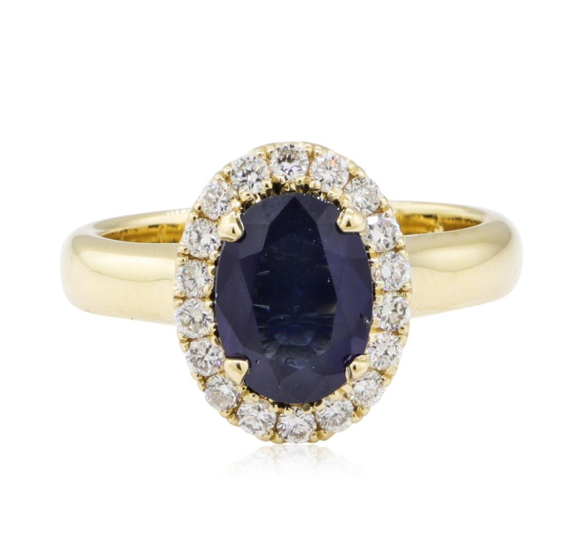 1.48 ctw Sapphire and Diamond Ring - 14KT Yellow Gold - Image 2 of 5