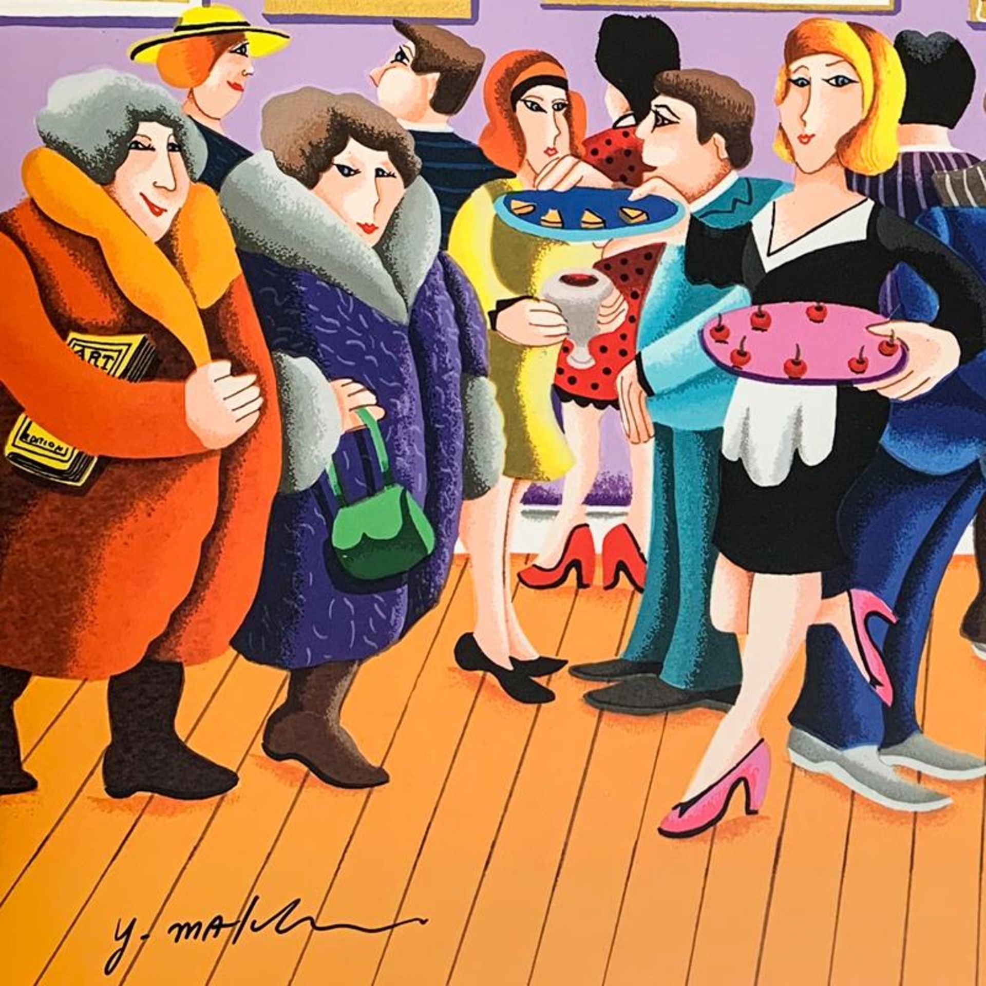 Yuval Mahler, "Opening Day" Hand Signed Limited Edition Serigraph on Paper with - Image 2 of 2