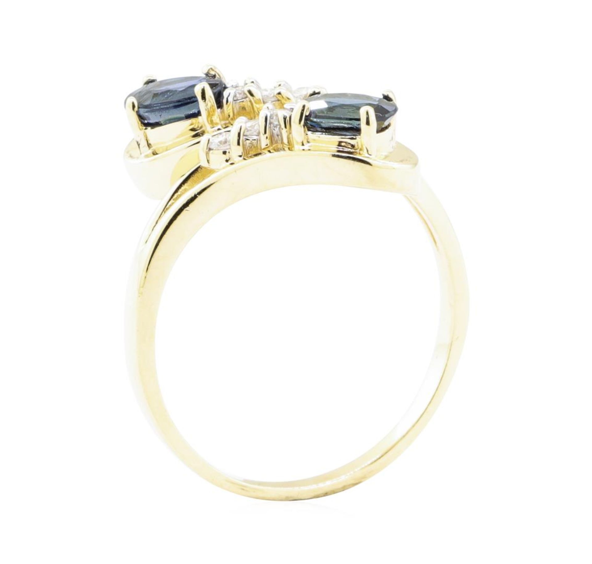 1.30 ctw Sapphire and Diamond Ring - 14KT Yellow Gold - Image 4 of 4