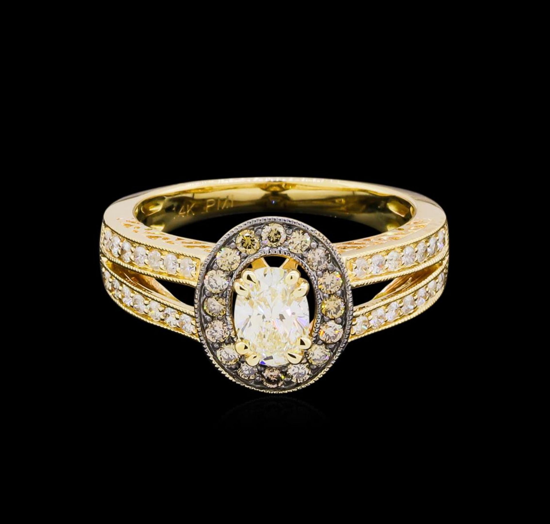 14KT Yellow Gold 0.95 ctw Diamond Unity Ring - Image 2 of 5