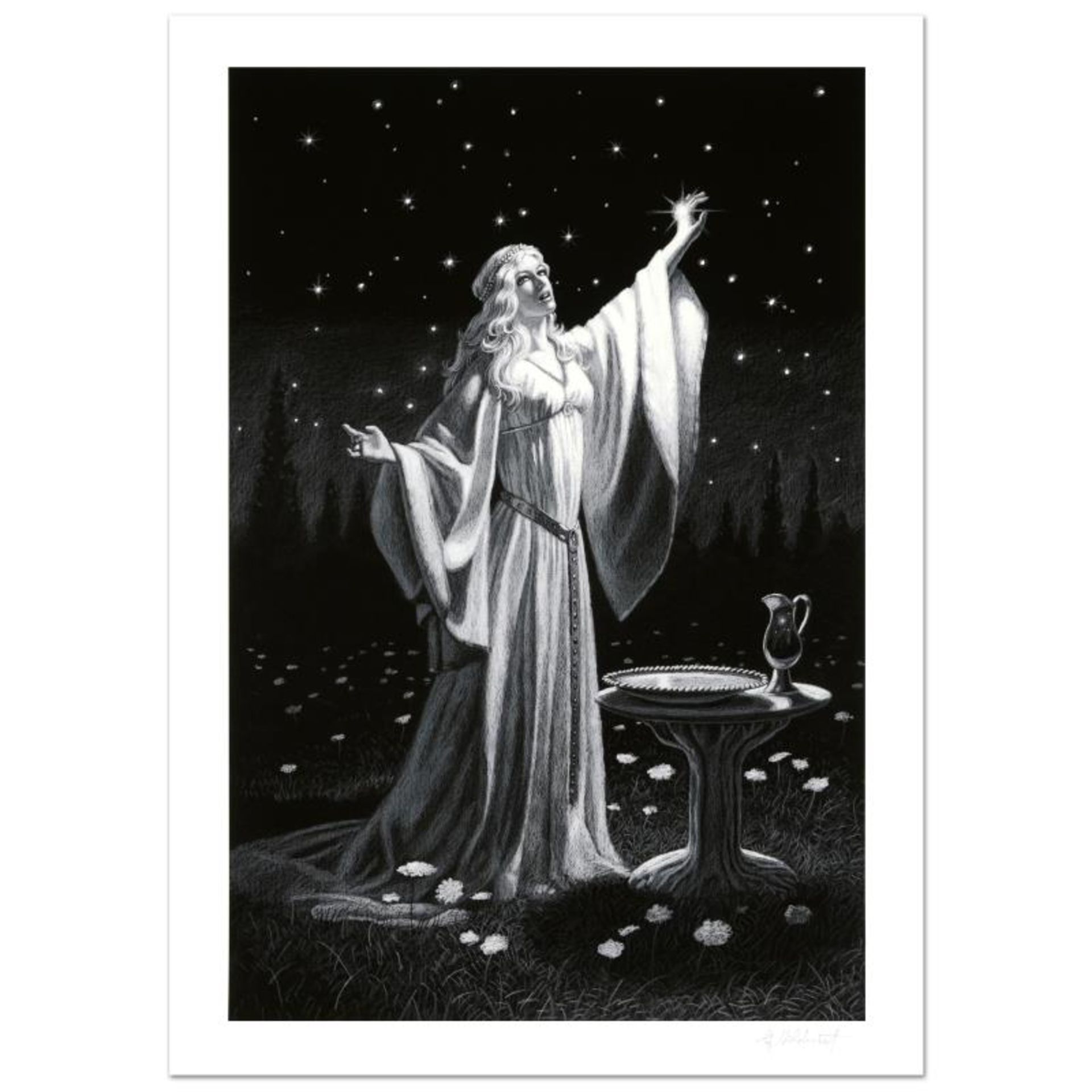 "Ring Of Galadriel" Limited Edition Giclee by Greg Hildebrandt. Numbered and Han