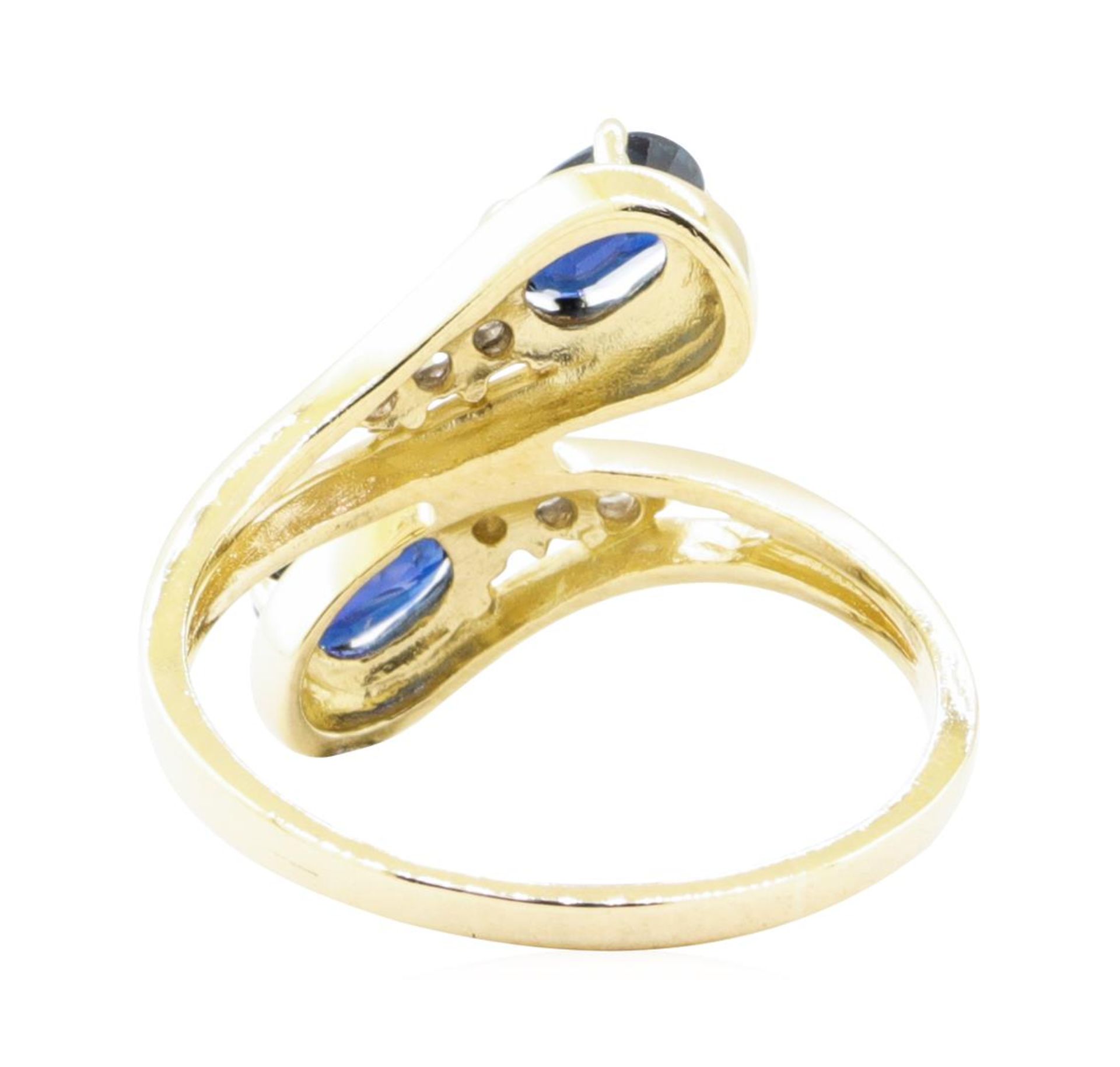 1.30 ctw Sapphire and Diamond Ring - 14KT Yellow Gold - Image 3 of 4