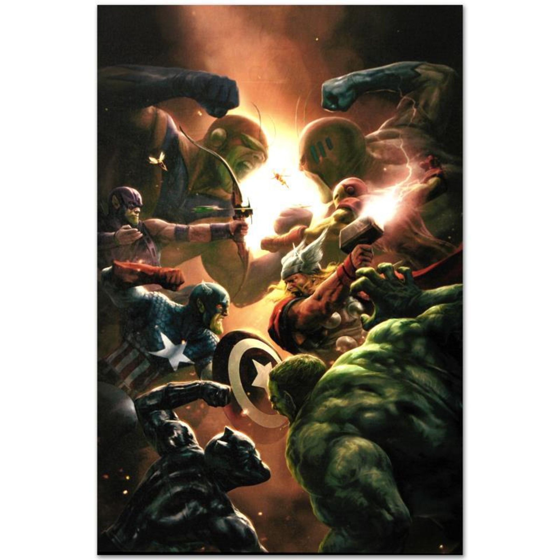 Marvel Comics "New Avengers #43" Numbered Limited Edition Giclee on Canvas by Al