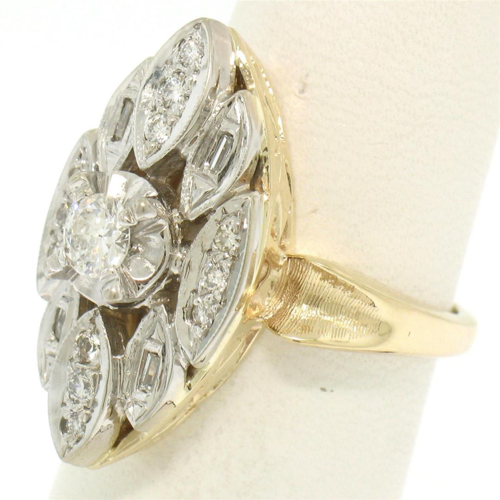 14k Two Tone Gold .55ctw European Diamond Solitaire Ring - Image 6 of 8