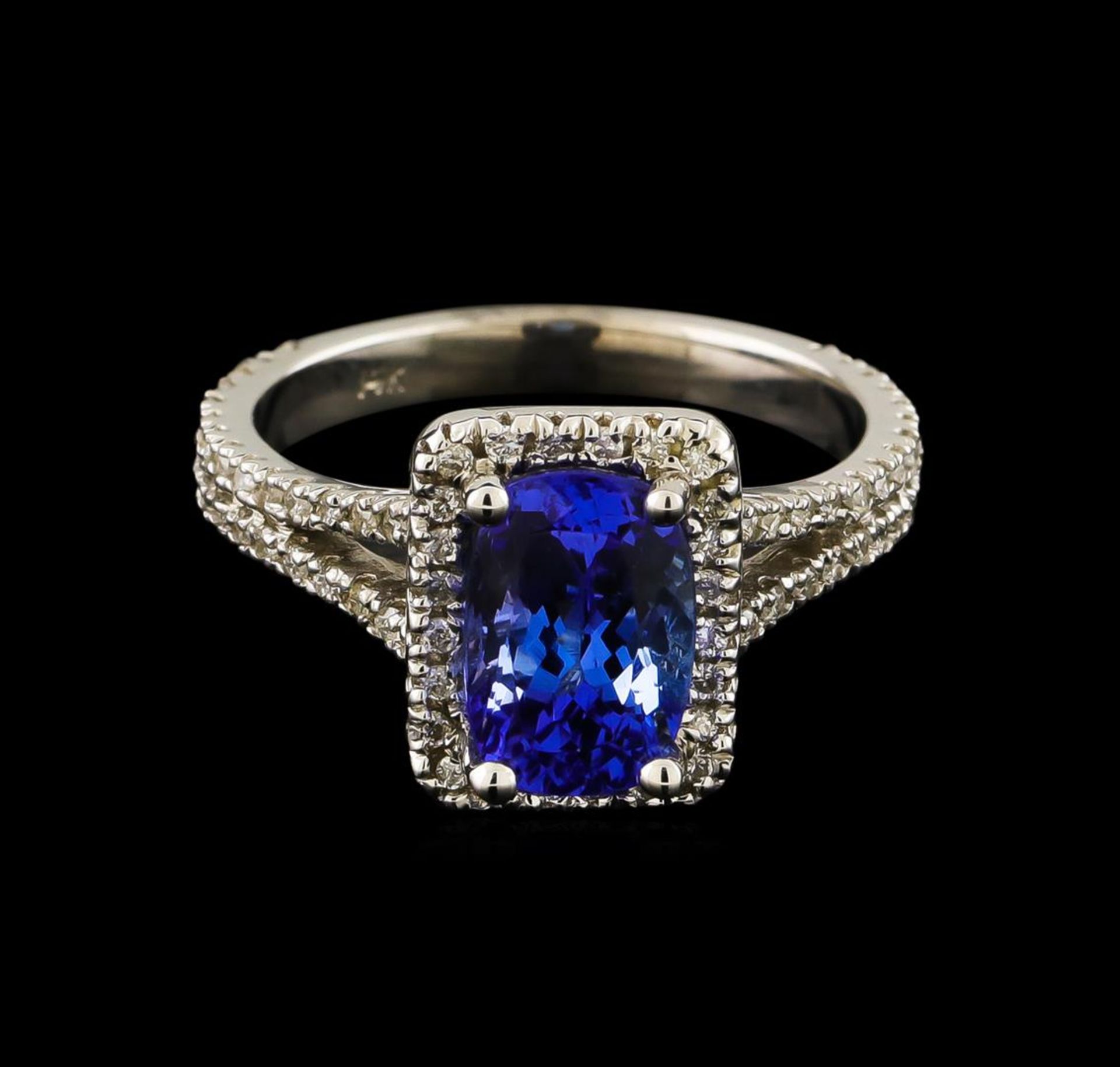 2.36ct Tanzanite and Diamond Ring - 14KT White Gold - Image 2 of 5