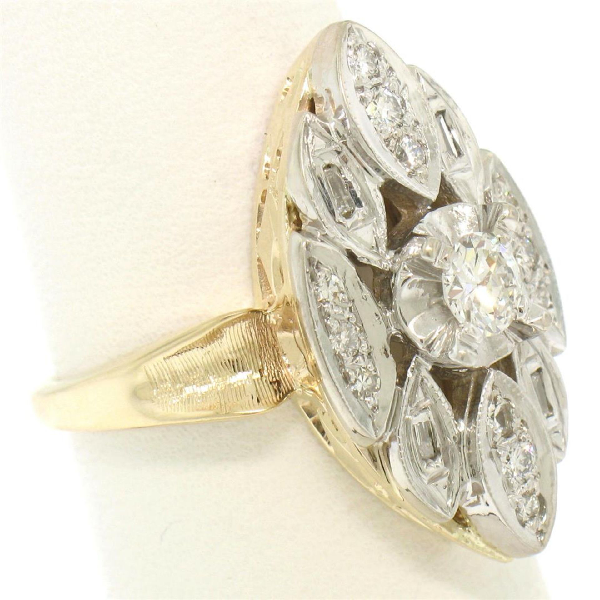 14k Two Tone Gold .55ctw European Diamond Solitaire Ring - Image 7 of 8