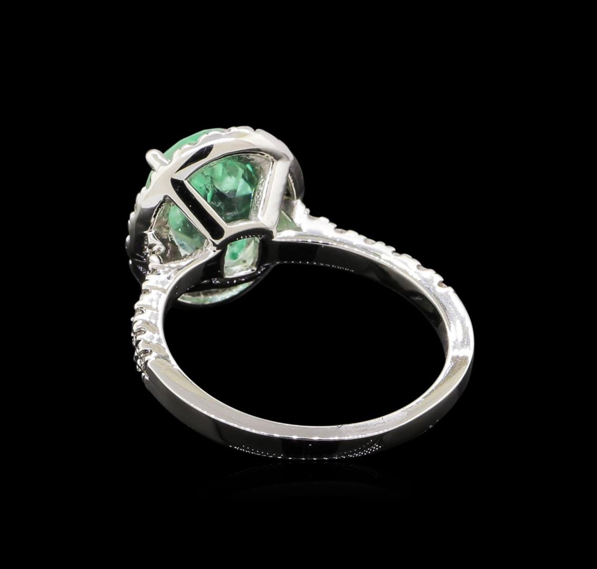 2.75 ctw Emerald and Diamond Ring - 14KT White Gold - Image 3 of 5