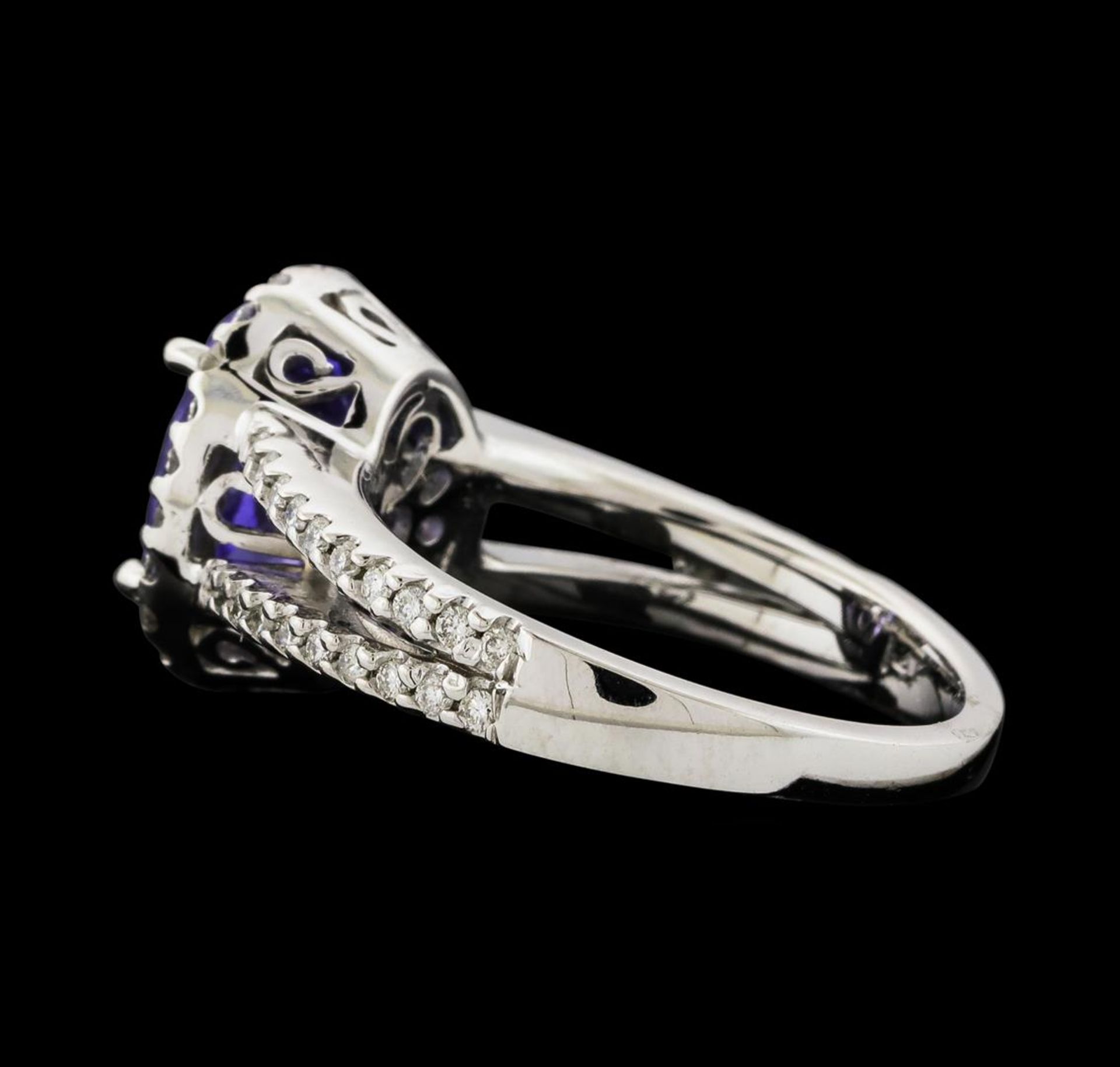 3.04 ctw Tanzanite and Diamond Ring - 14KT White Gold - Image 3 of 4