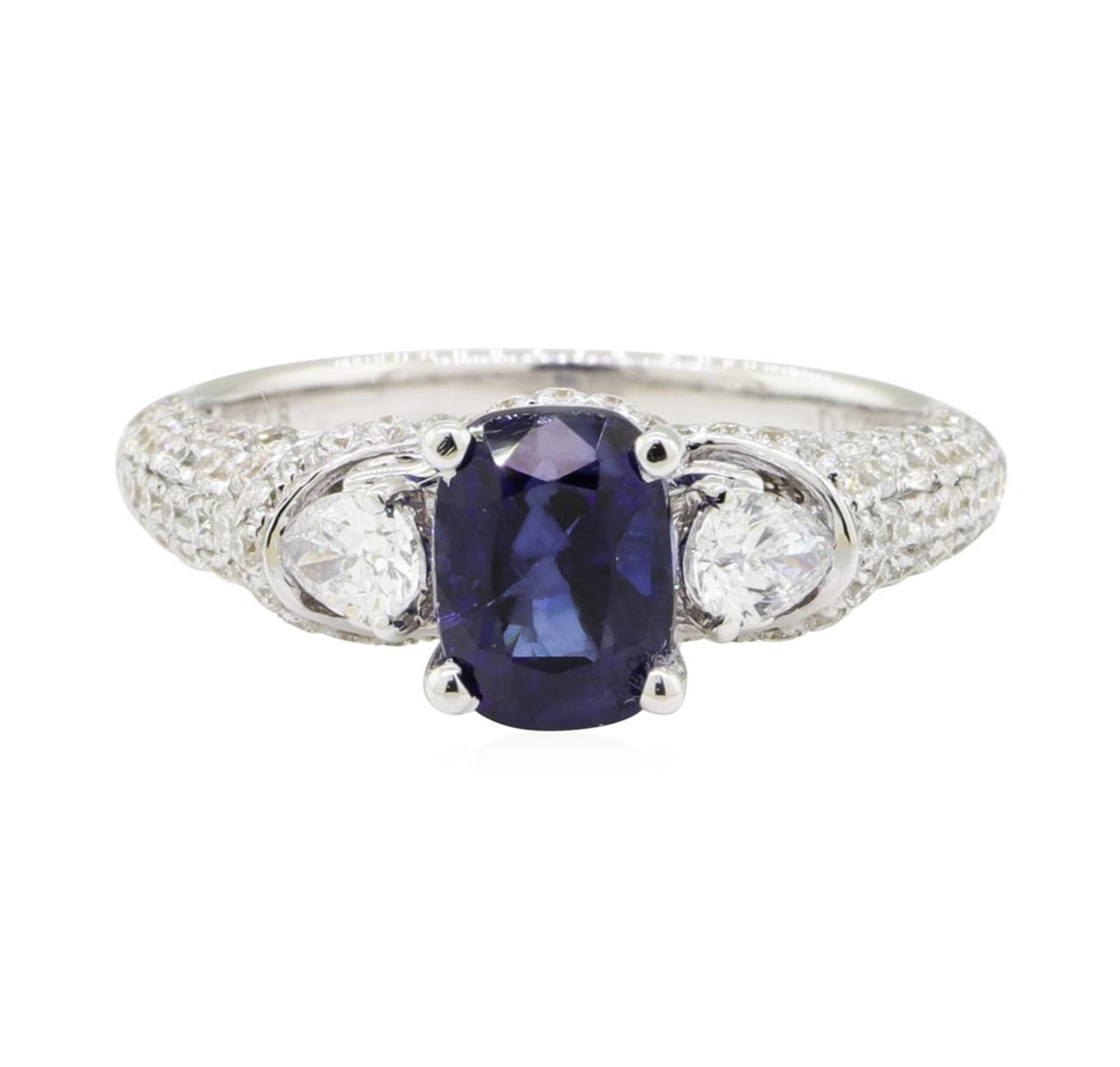 3.02 ctw Colored Stone and Diamond Ring - 18KT White Gold - Image 2 of 5