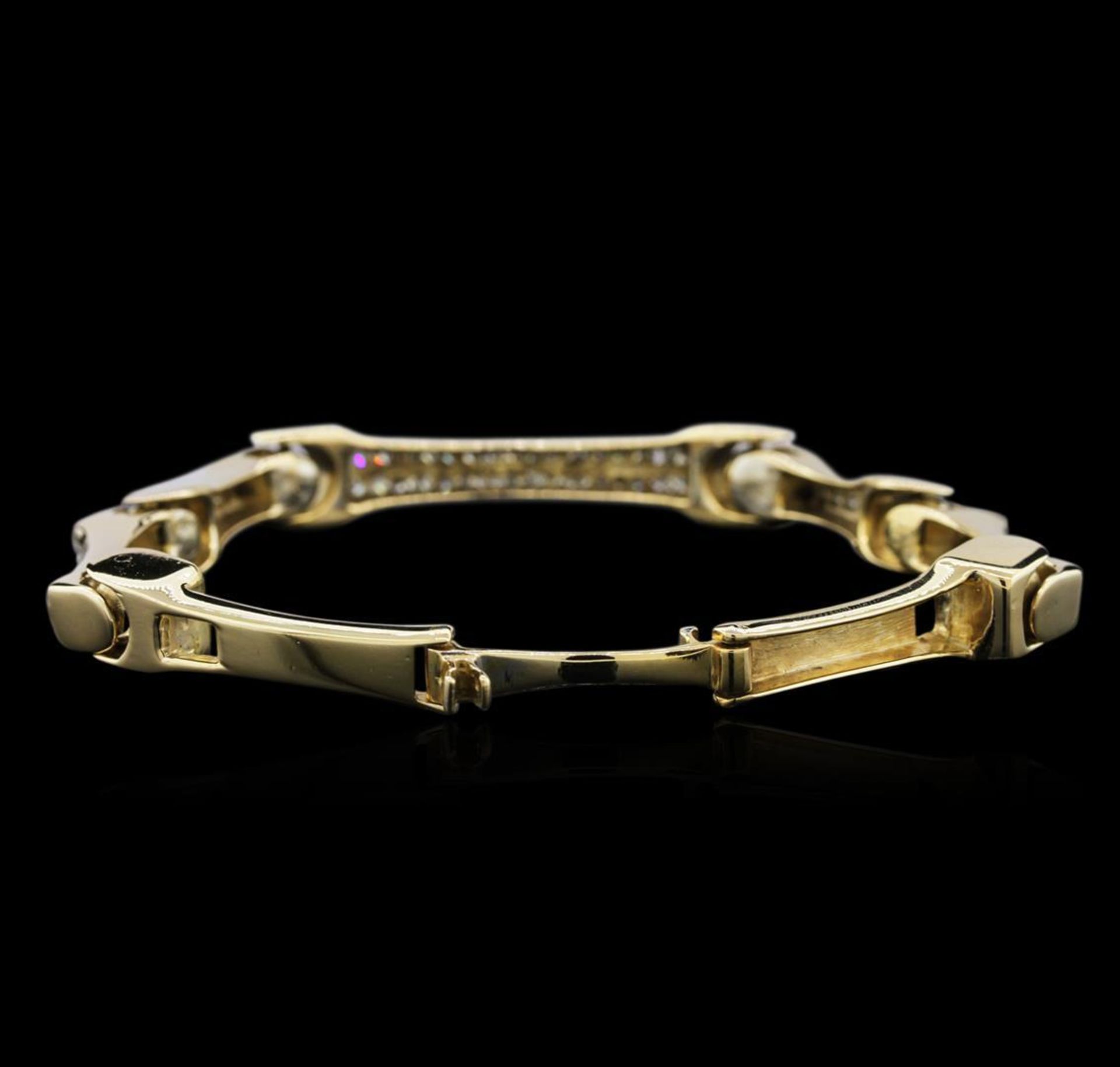 14KT Yellow Gold 6.08 ctw Diamond Bracelet - Image 3 of 4