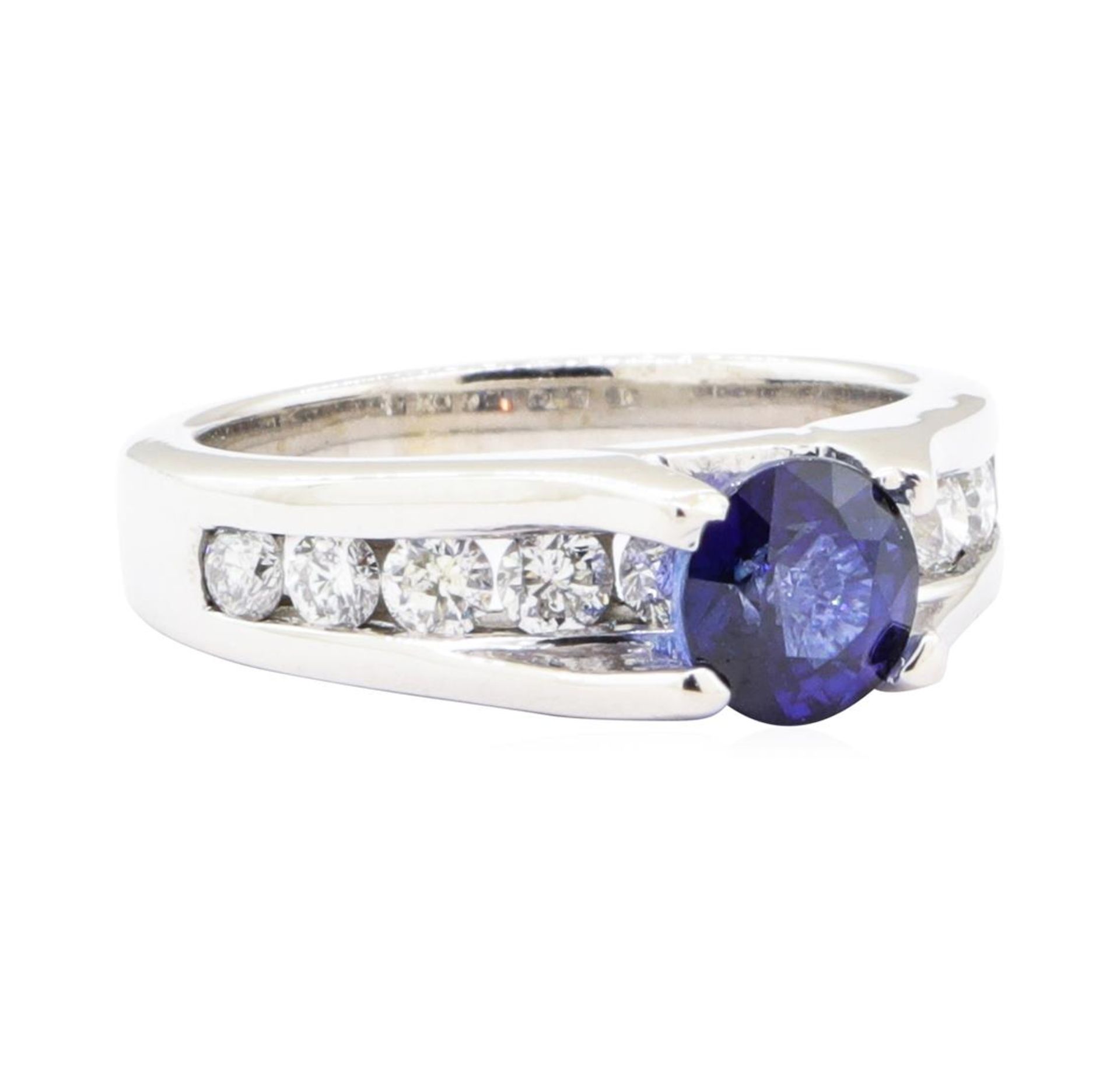 2.05ctw Sapphire and Diamond Ring - 14KT White Gold