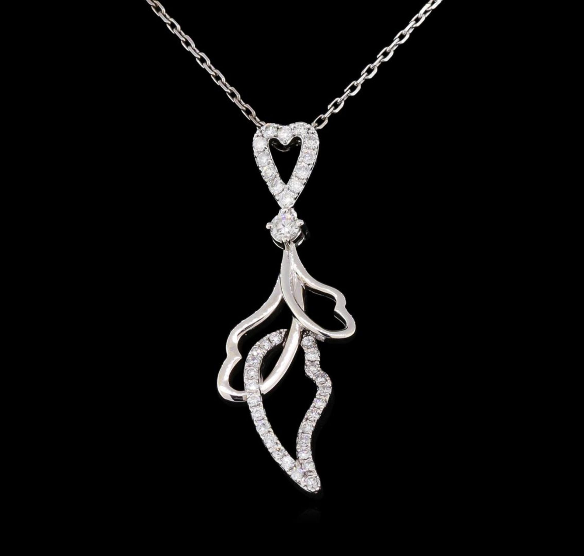 0.55 ctw Diamond Necklace - 14KT White Gold - Image 2 of 2