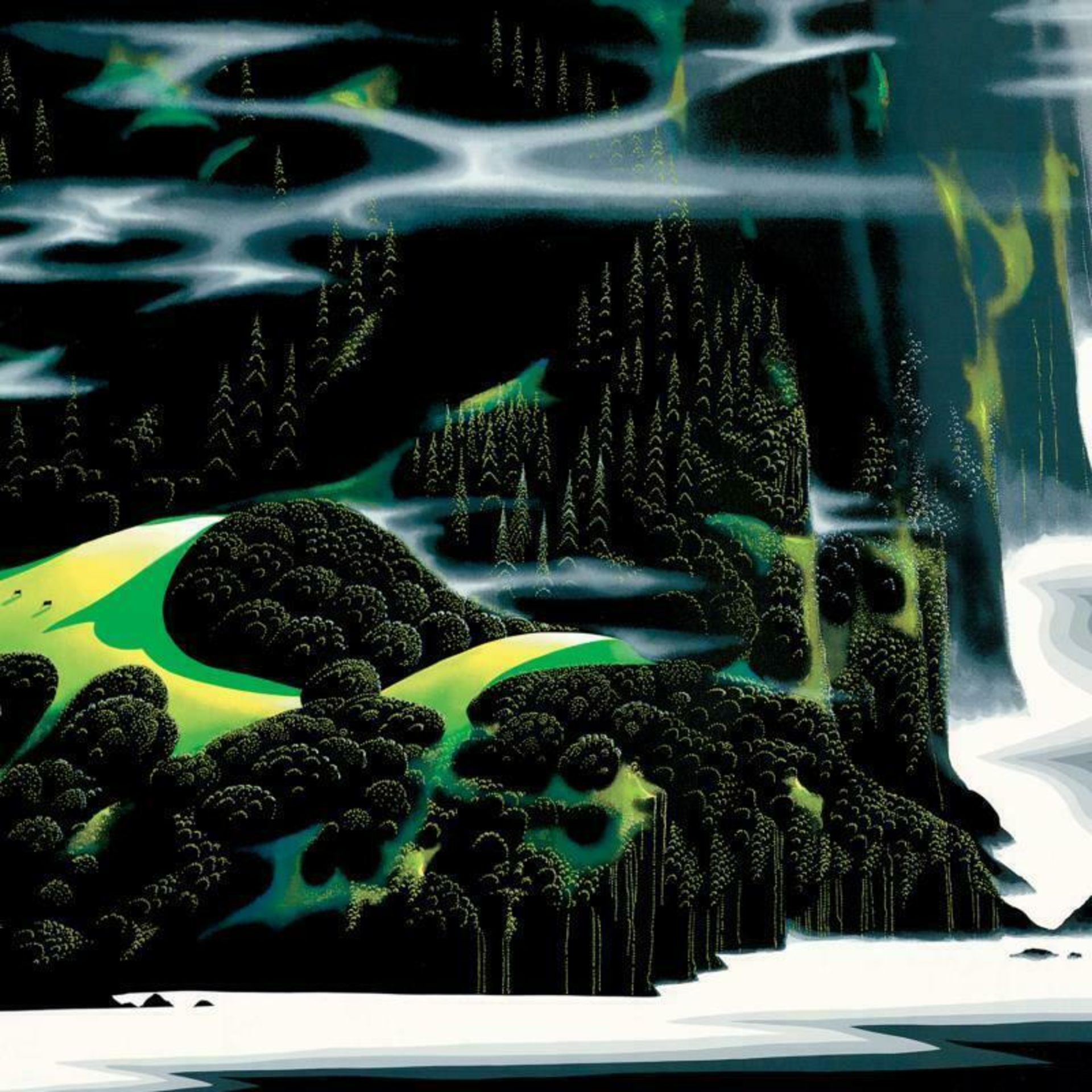 Eyvind Earle (1916-2000), "Haze Of Early Spring" Limited Edition Serigraph on Pa - Image 2 of 2