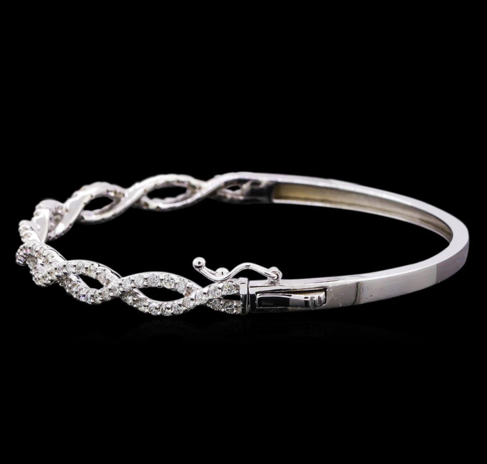 1.45ctw Diamond Bangle Bracelet - 14KT White Gold - Image 2 of 4