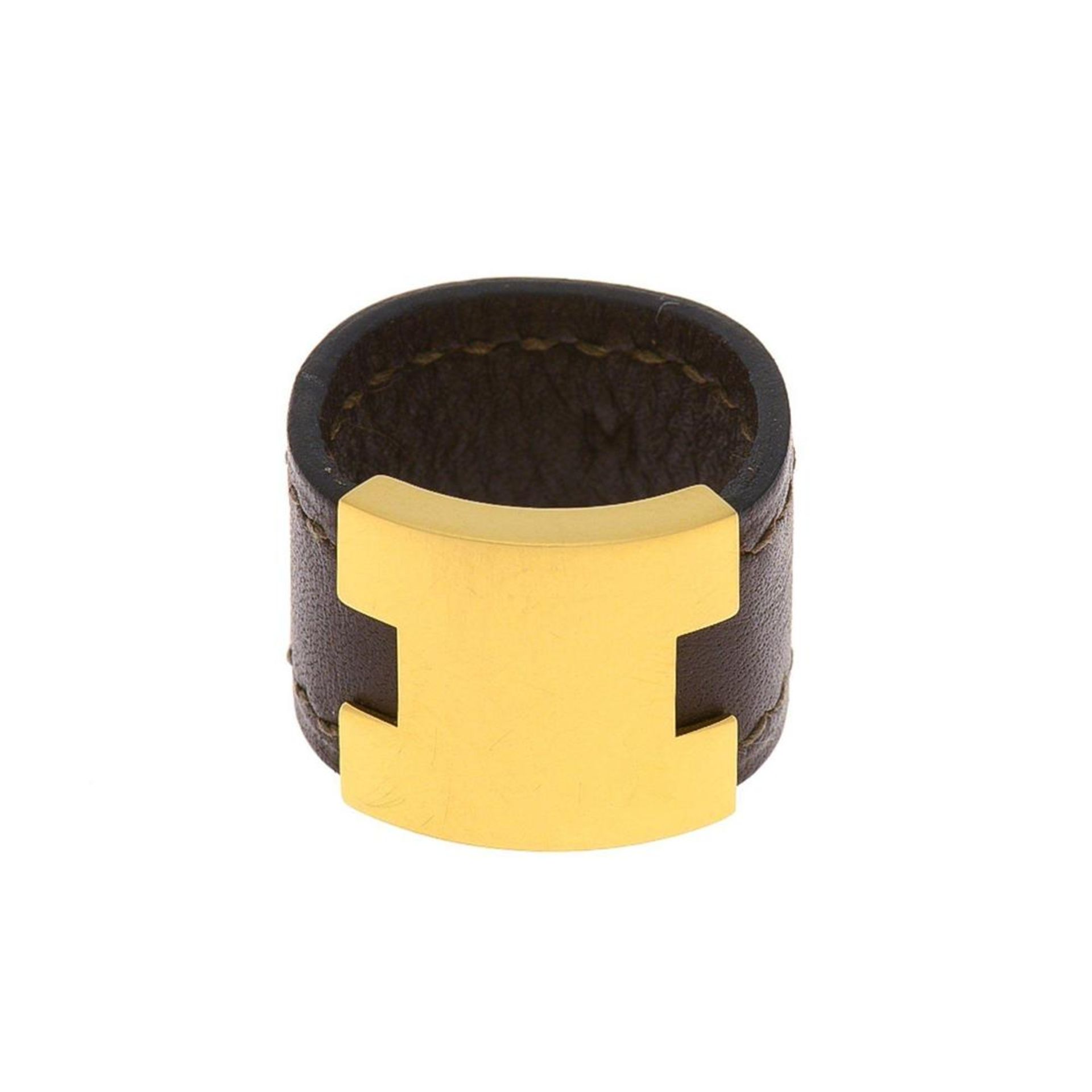 Hermes Brown Lurie Leather Ring