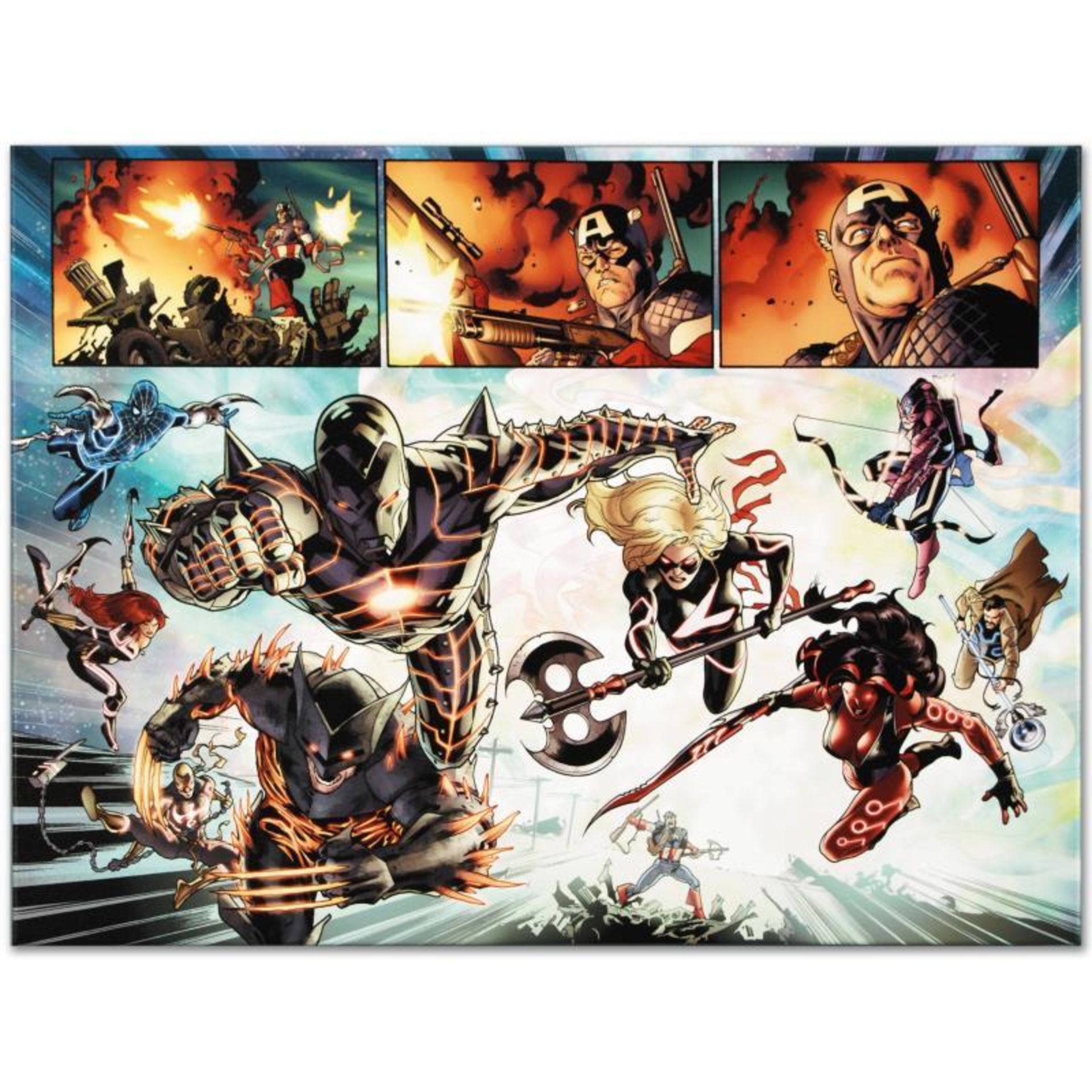 Marvel Comics "Fear Itself #7" Numbered Limited Edition Giclee on Canvas by Stua