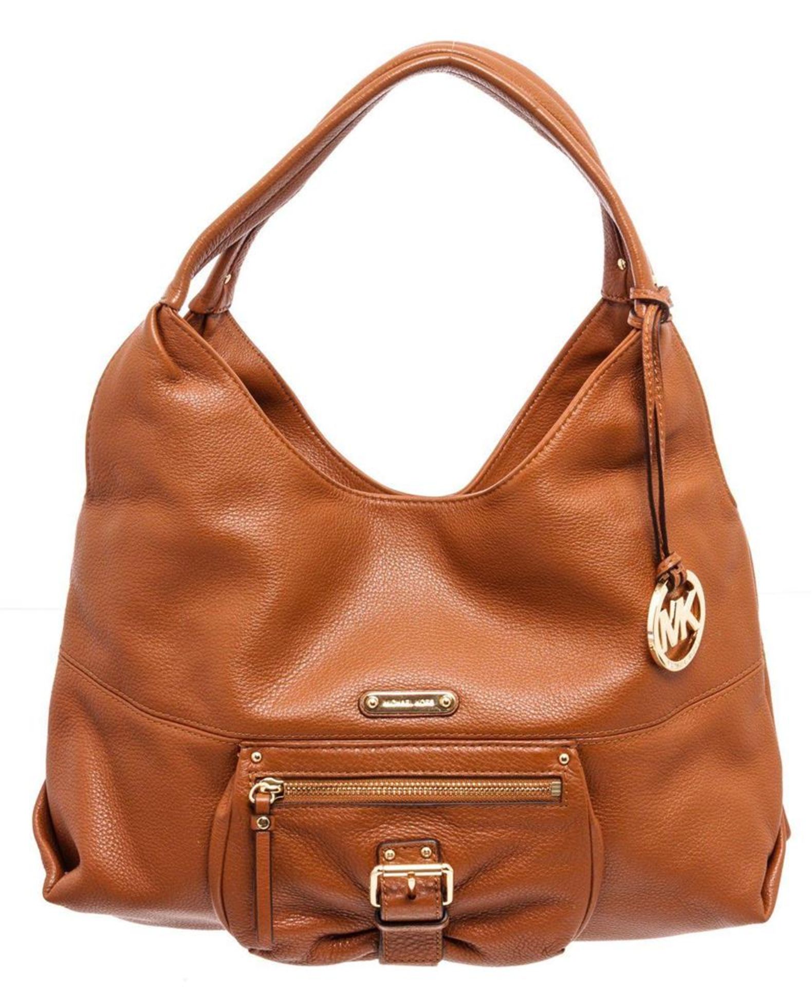 Michael Kors Orange Leather Austin large Shoulder Bag