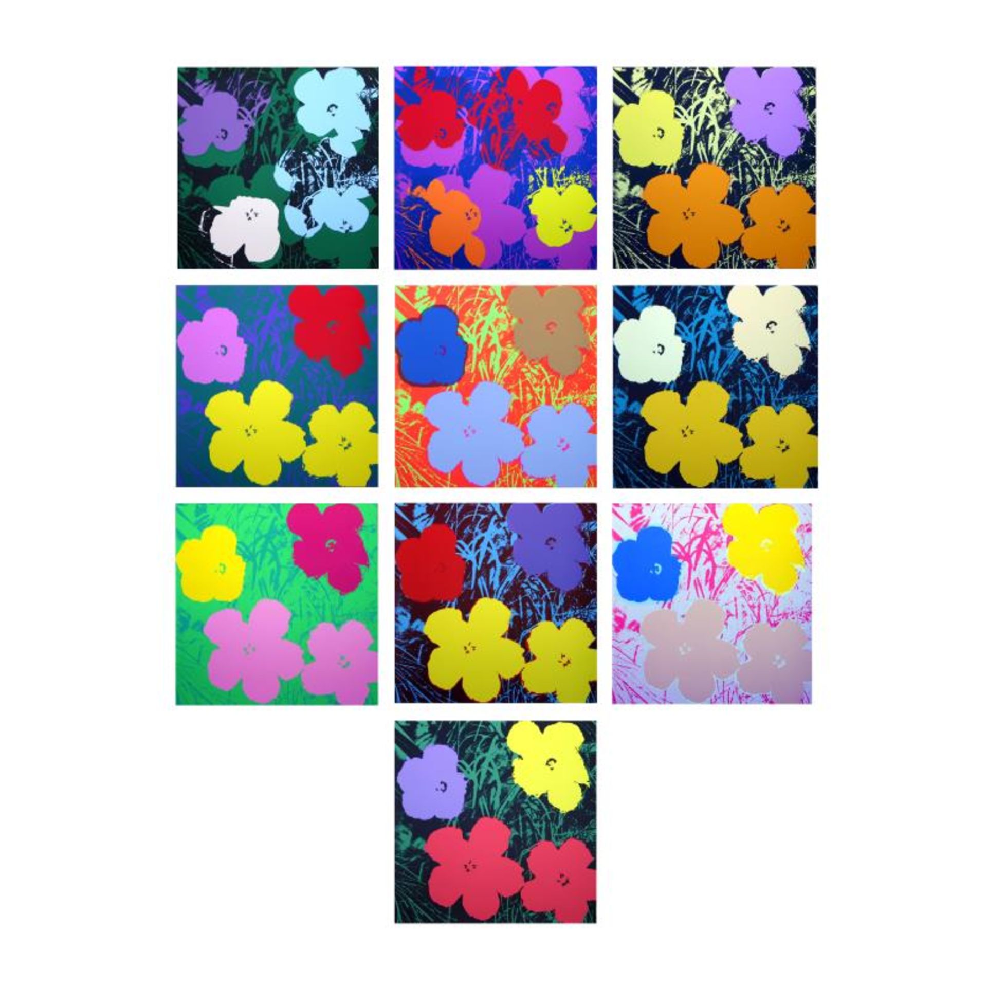 Andy Warhol "Flowers Portfolio" Suite of 10 Silk Screen Prints from Sunday B Mor