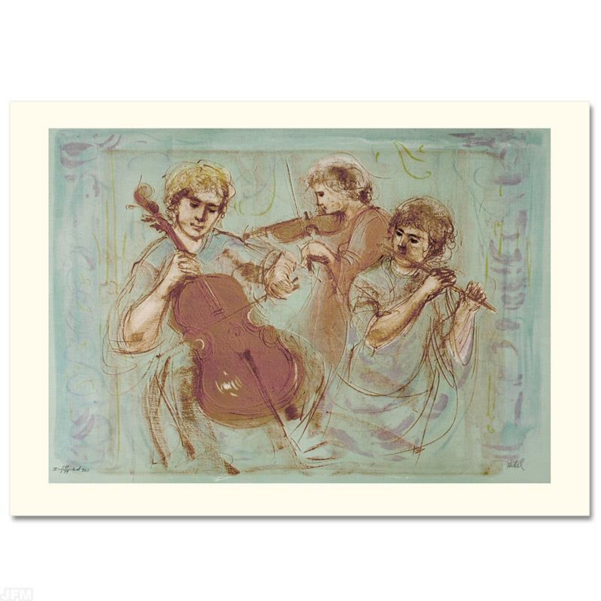 "Trio" Limited Edition Lithograph by Edna Hibel (1917-2014), Numbered and Hand S