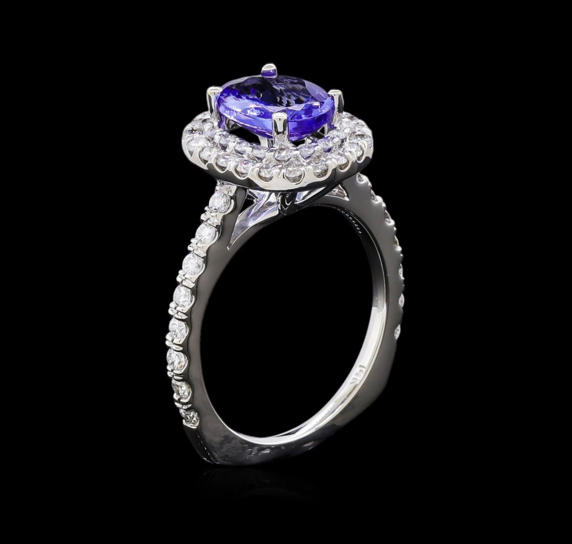 1.78 ctw Tanzanite and Diamond Ring - 14KT White Gold - Image 4 of 4