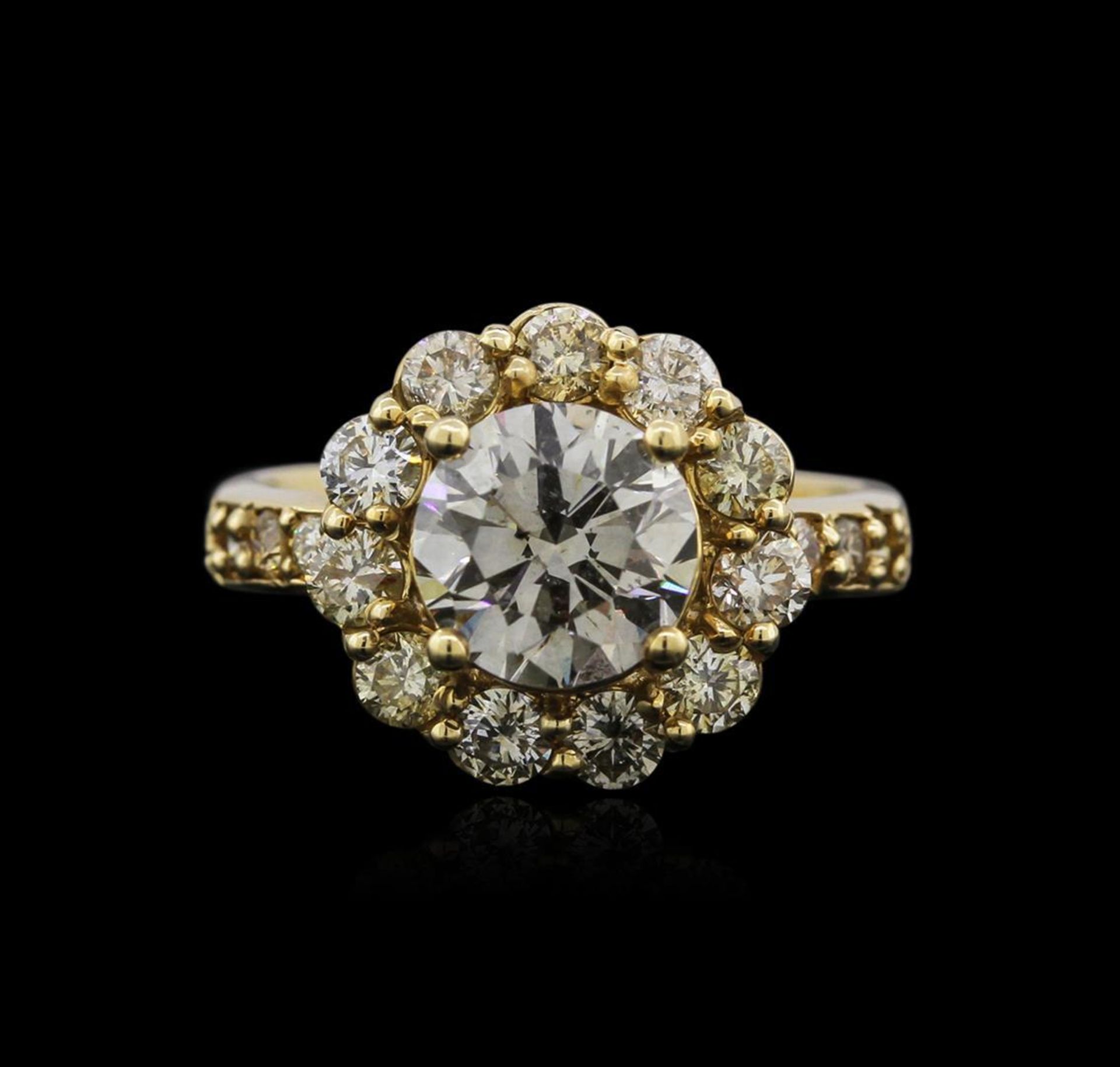 14KT Yellow Gold 2.46 ctw Diamond Ring - Image 2 of 4