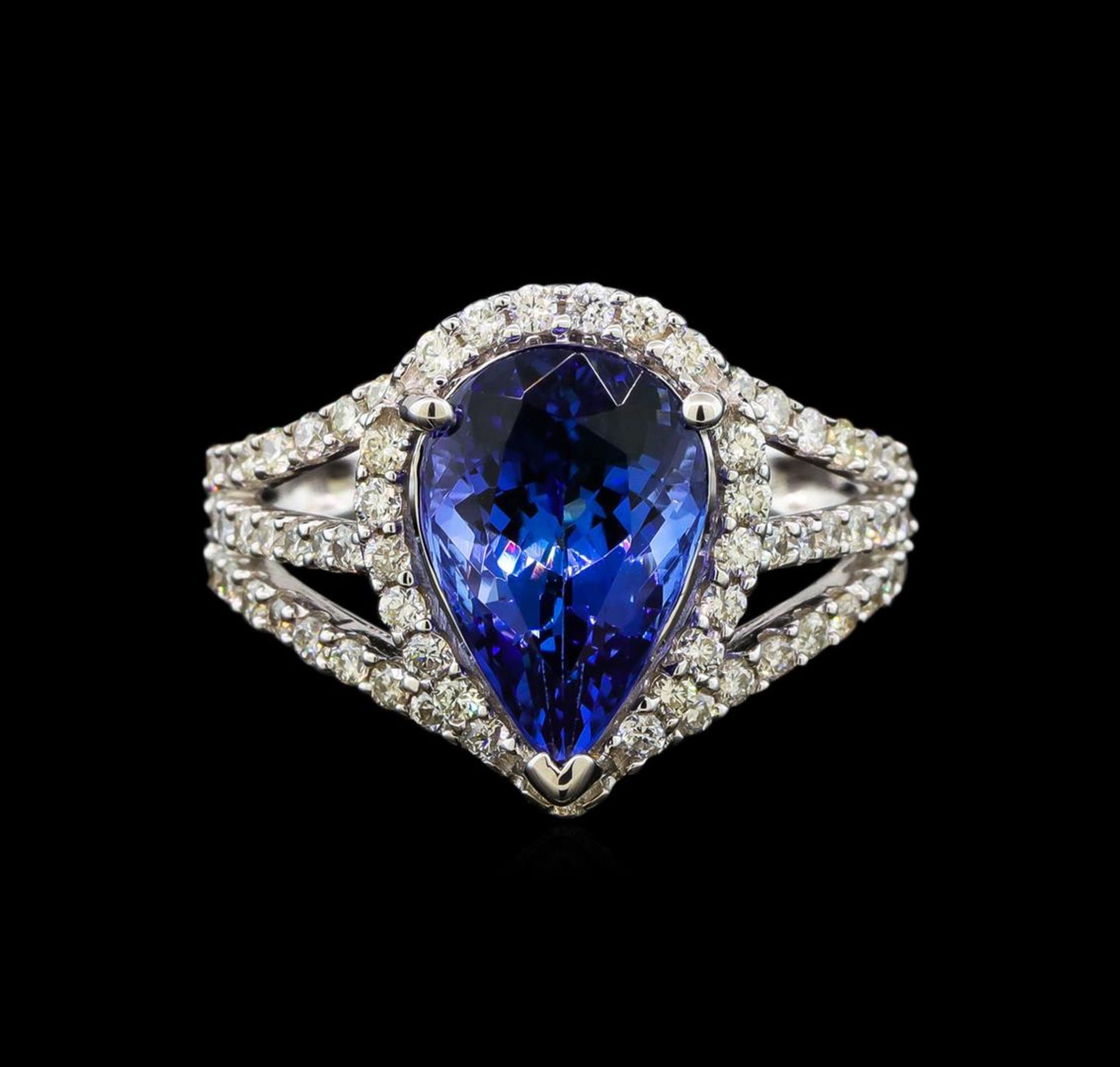 18KT White Gold 4.42 ctw Tanzanite and Diamond Ring - Image 2 of 5