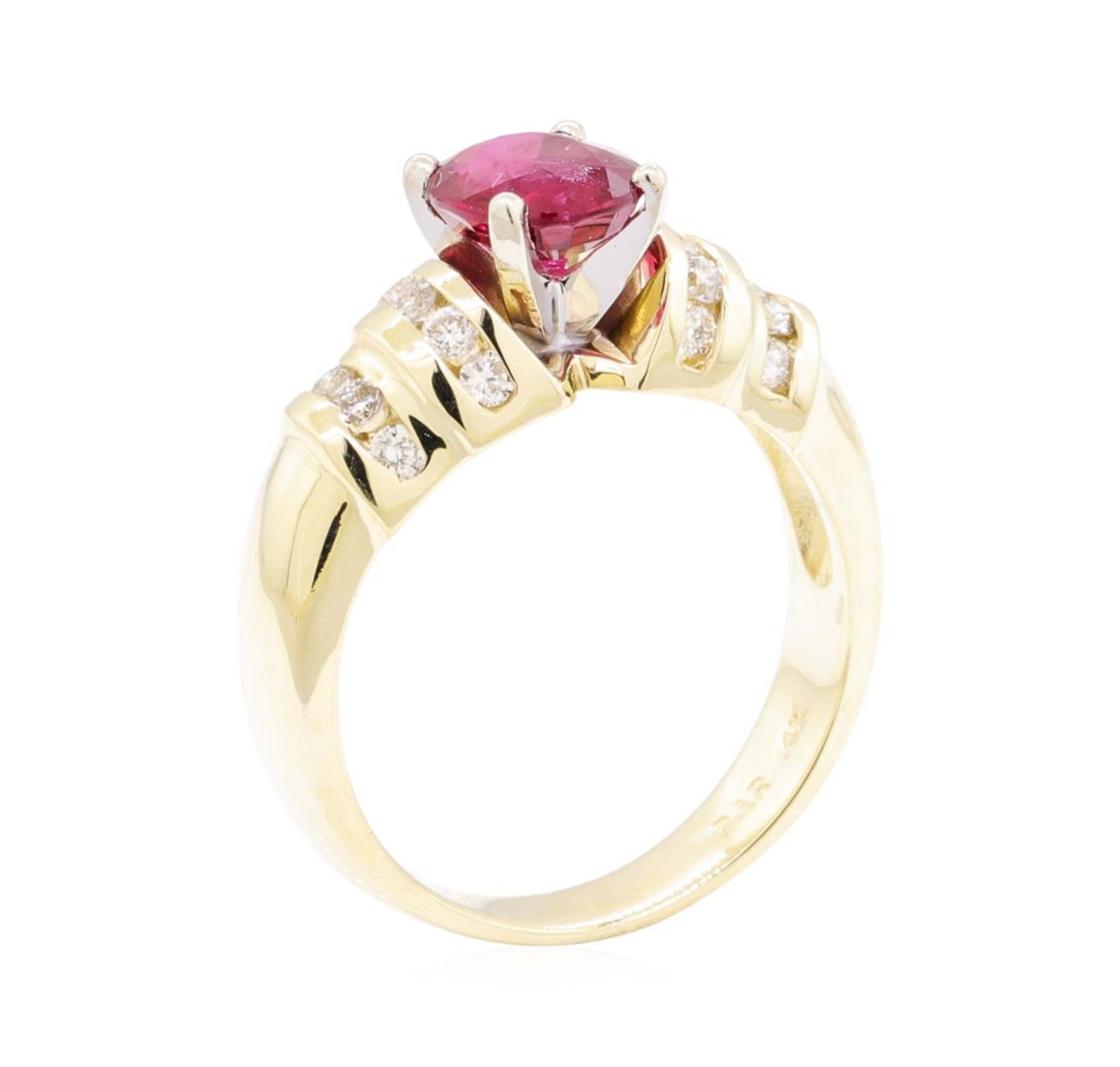 1.67 ctw Ruby And Diamond Ring - 14KT Yellow Gold - Image 4 of 5