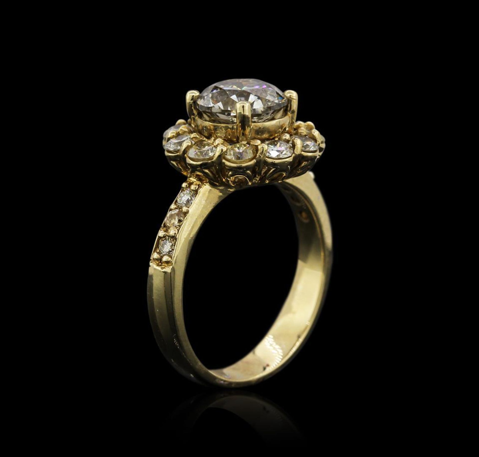 14KT Yellow Gold 2.46 ctw Diamond Ring - Image 3 of 4