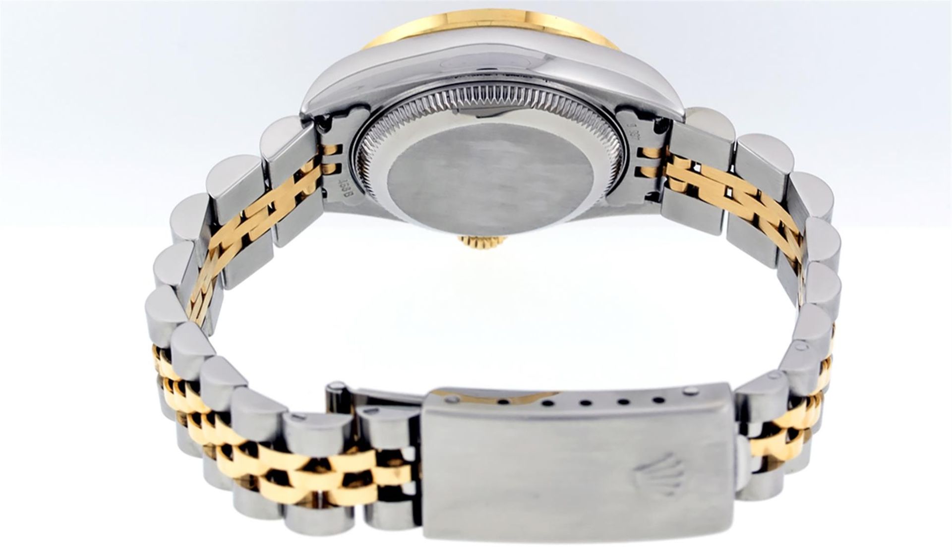Rolex Ladies 2 Tone 18K Champagne String Diamond Lugs Datejust Wristwatch - Image 5 of 7