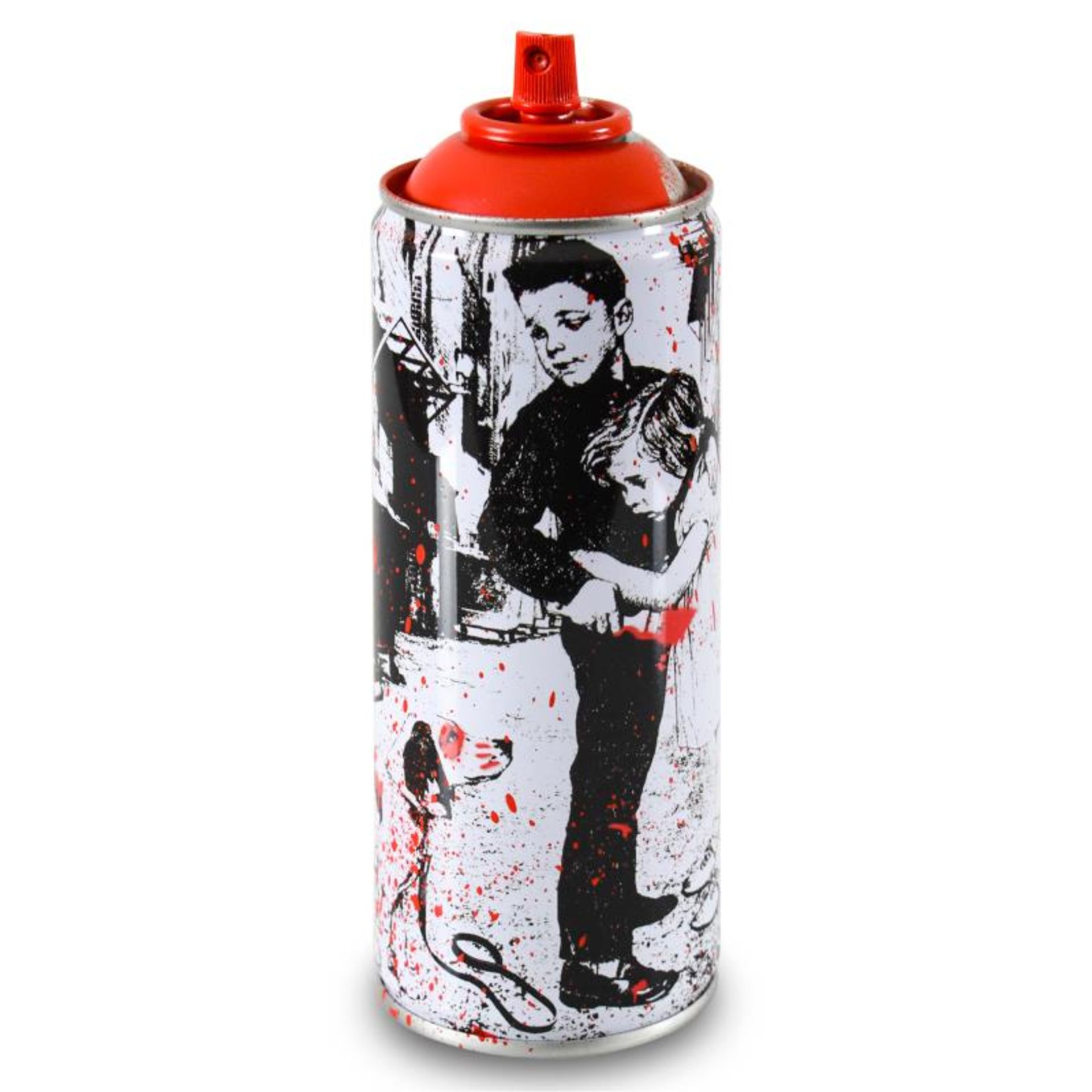 Pup Art (Red) by Mr Brainwash