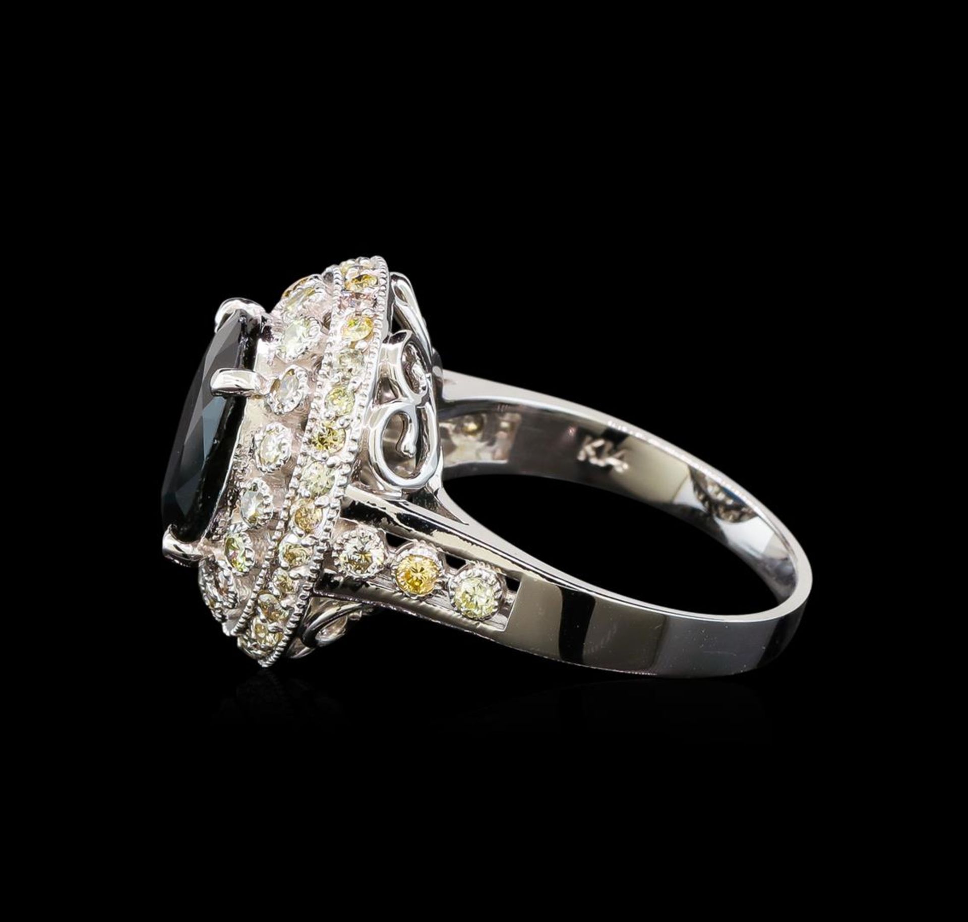 14KT White Gold 3.57 ctw Sapphire and Diamond Ring - Image 3 of 5