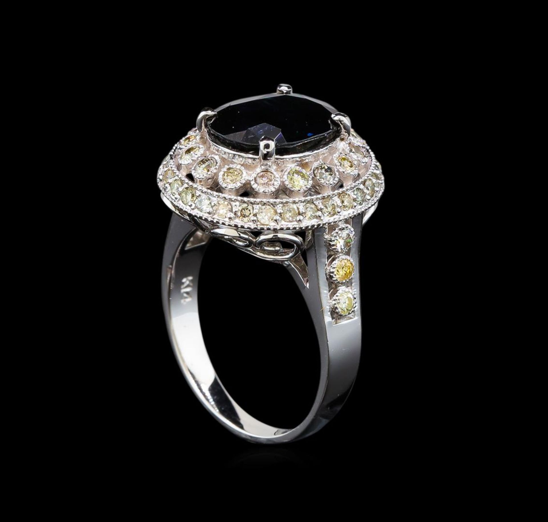 14KT White Gold 3.57 ctw Sapphire and Diamond Ring - Image 4 of 5