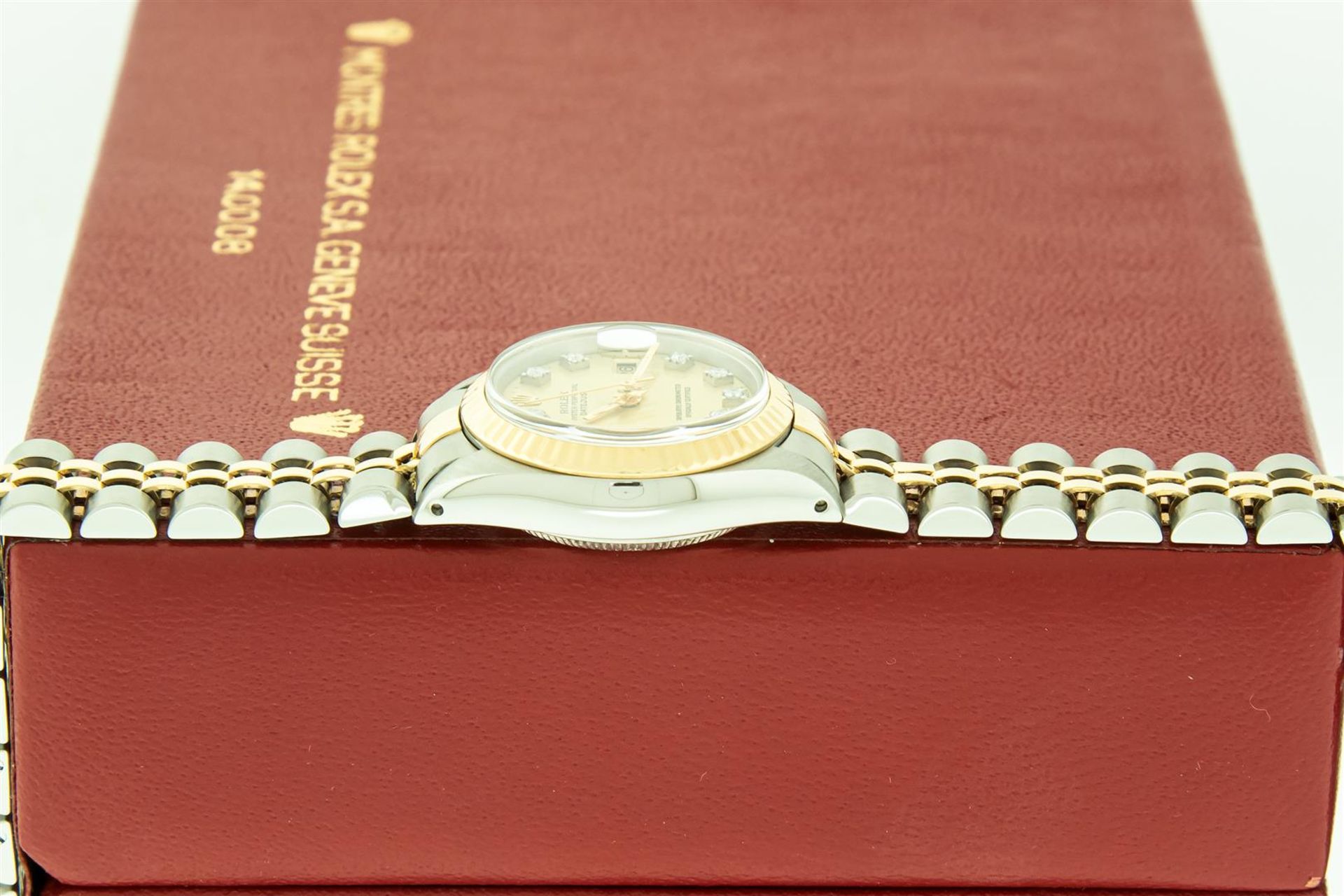 Rolex Datejust 26 Original Champagne Diamond Box Papers 18K/SS Yellow Gold Compl - Image 5 of 9